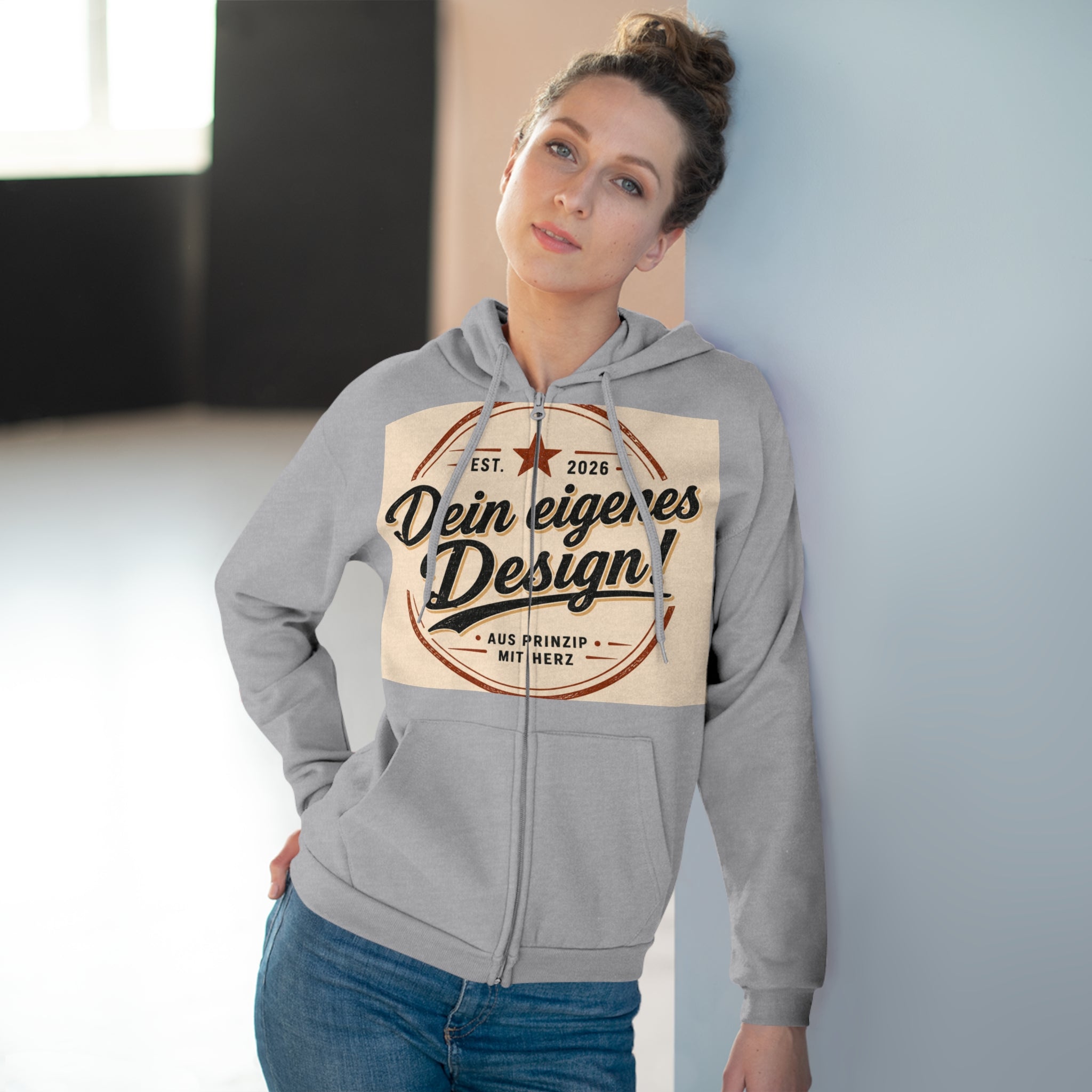 Personalisierter Zip Hoodie – Mit eigenem Foto gestalten