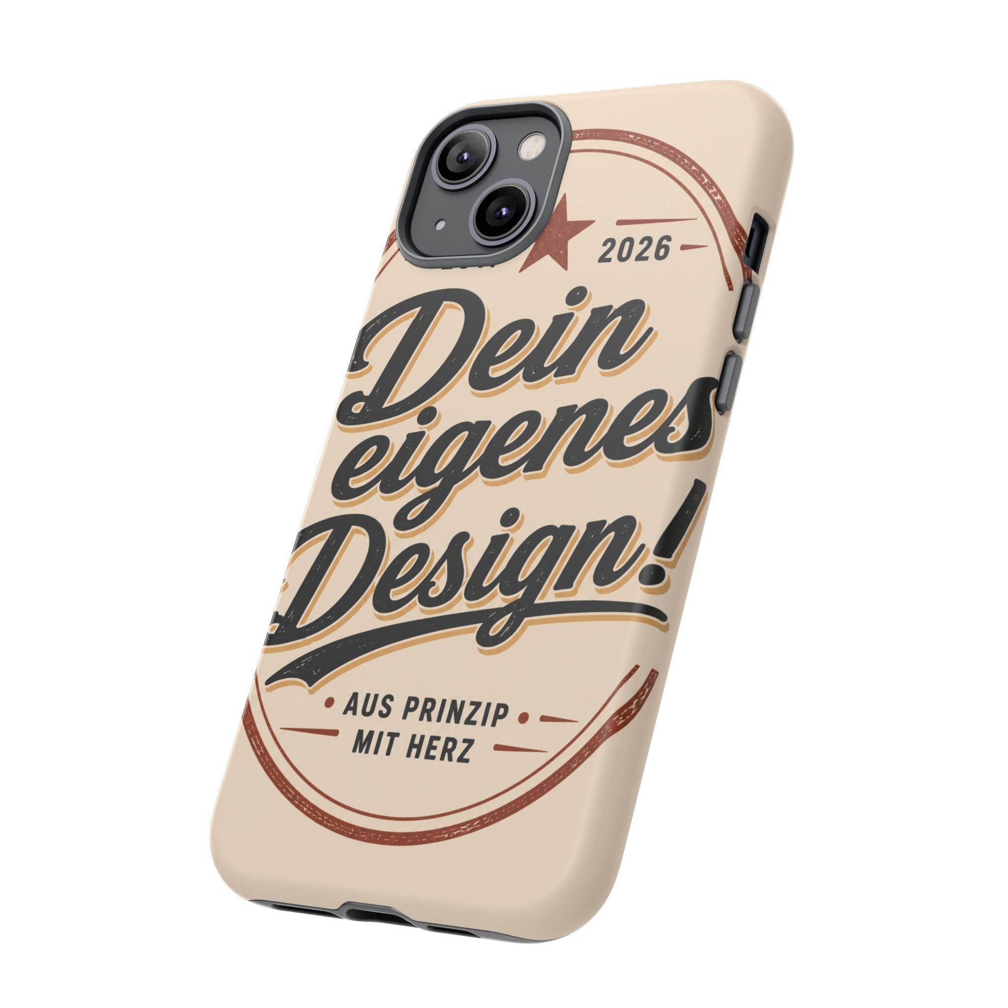 Custom Tough Phone Case — "Dein eigenes Design" Vintage Script Tough Case