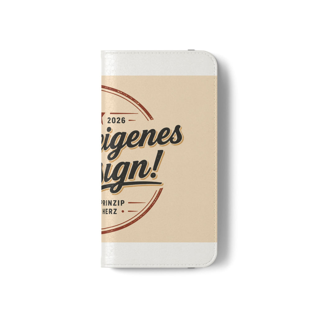 Flip Case Phone Wallet — "Dein eigenes Design!" Vintage Emblem