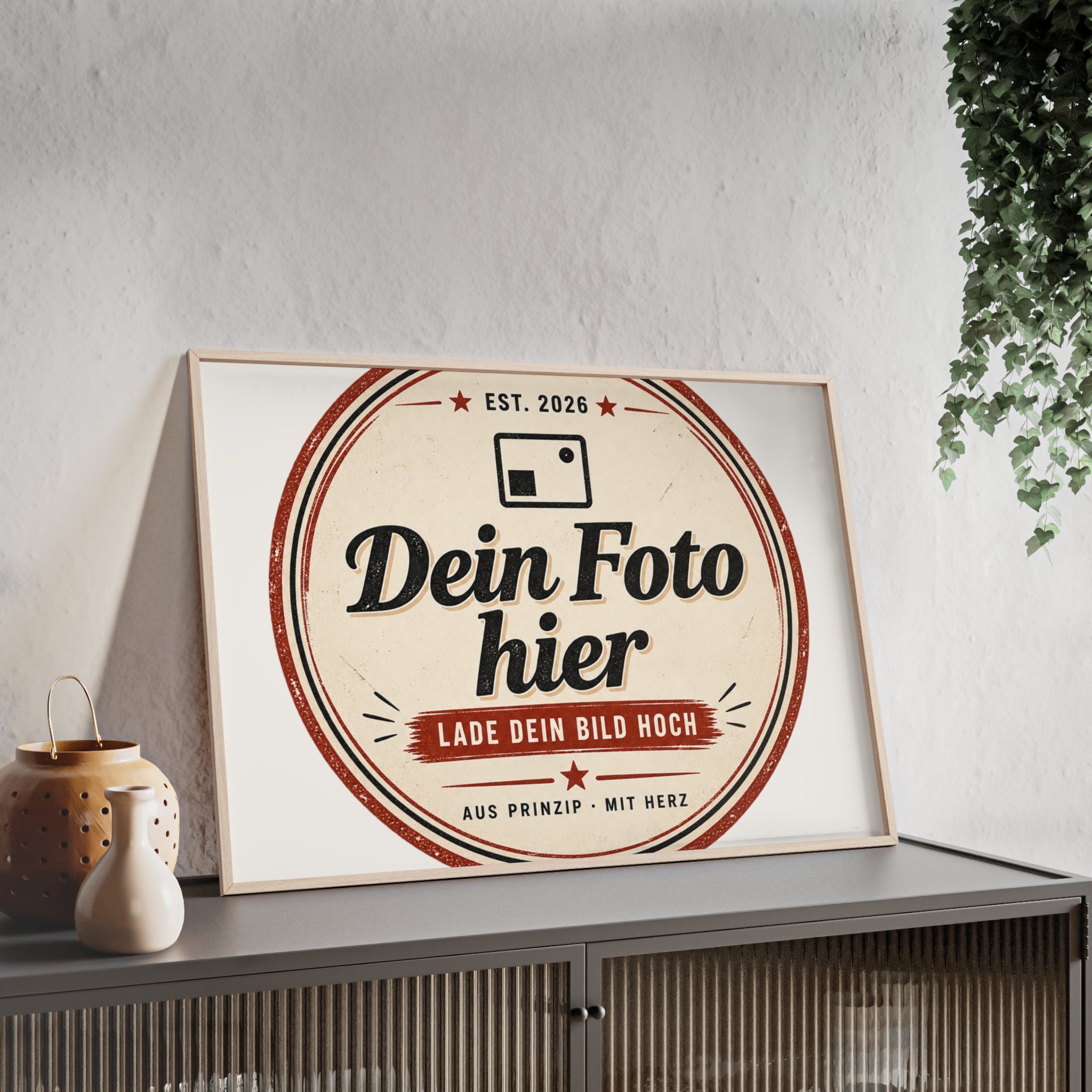 Personalized poster with wooden frame – Design a wall art with your own photo