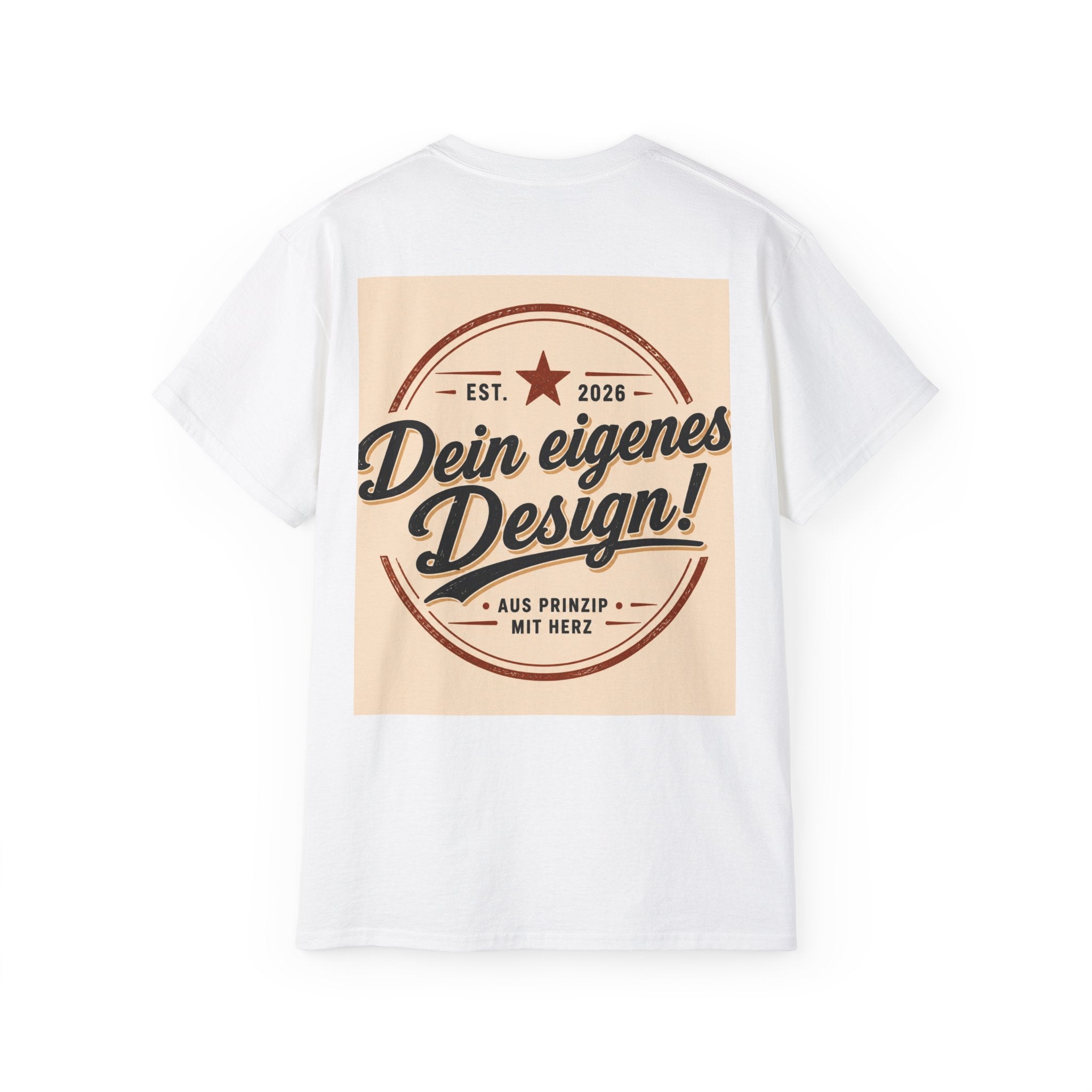 Vintage Badge T‑Shirt — "Dein eigenes Design!" Graphic Tee