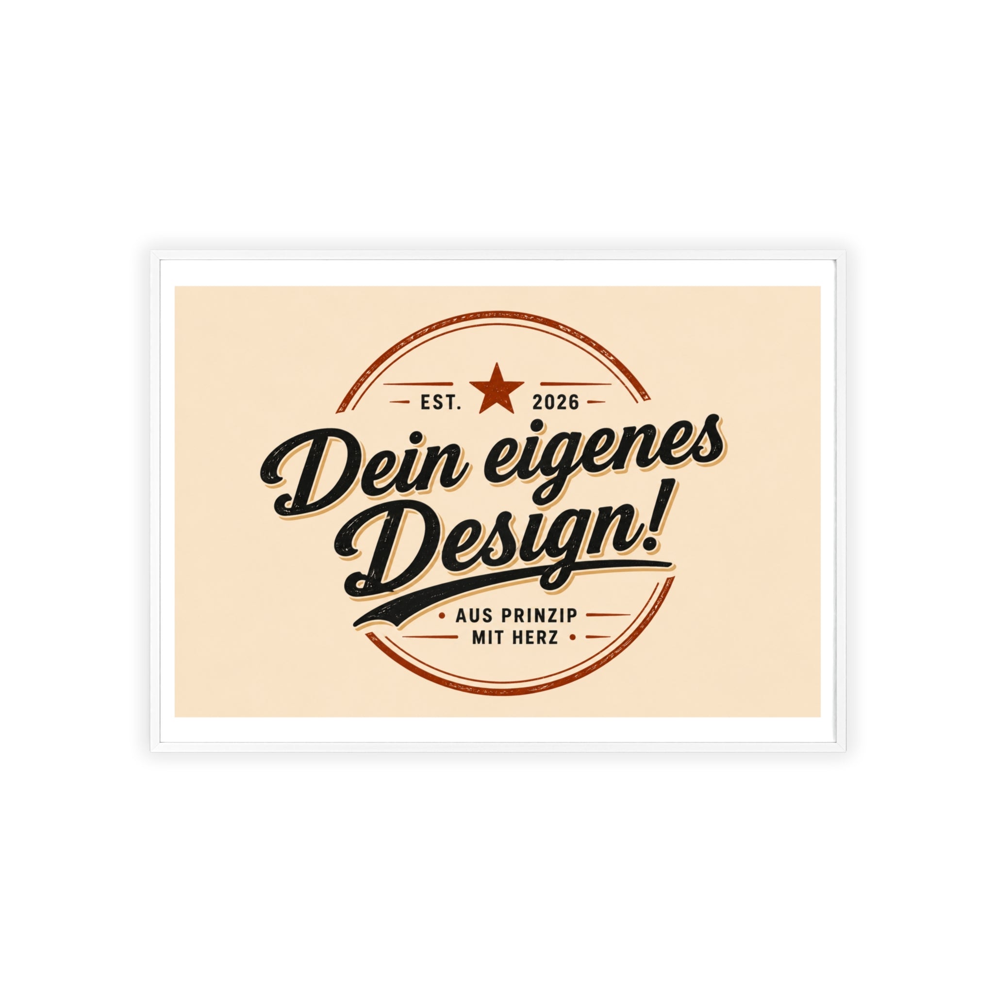 Framed Poster – "Dein eigenes Design!" Custom Wooden Frame Wall Art