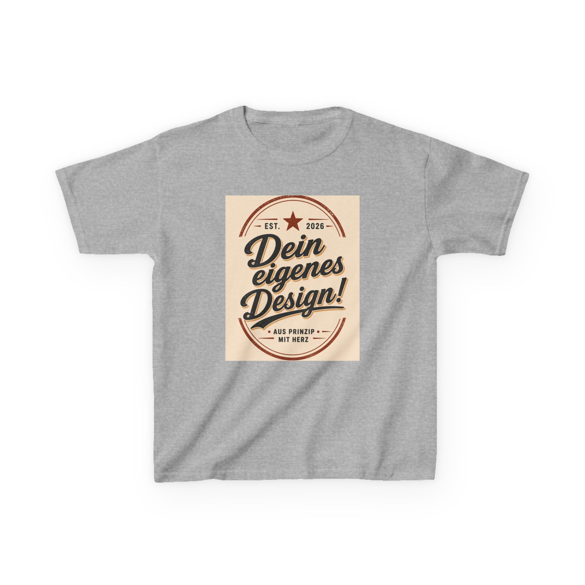 Kids T‑Shirt — "Dein eigenes Design!" Vintage Badge Graphic
