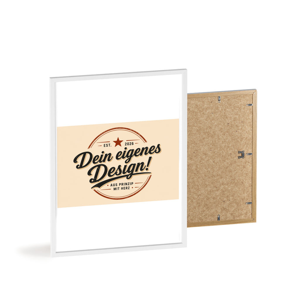 Framed Poster – "Dein eigenes Design!" Custom Wooden Frame Wall Art