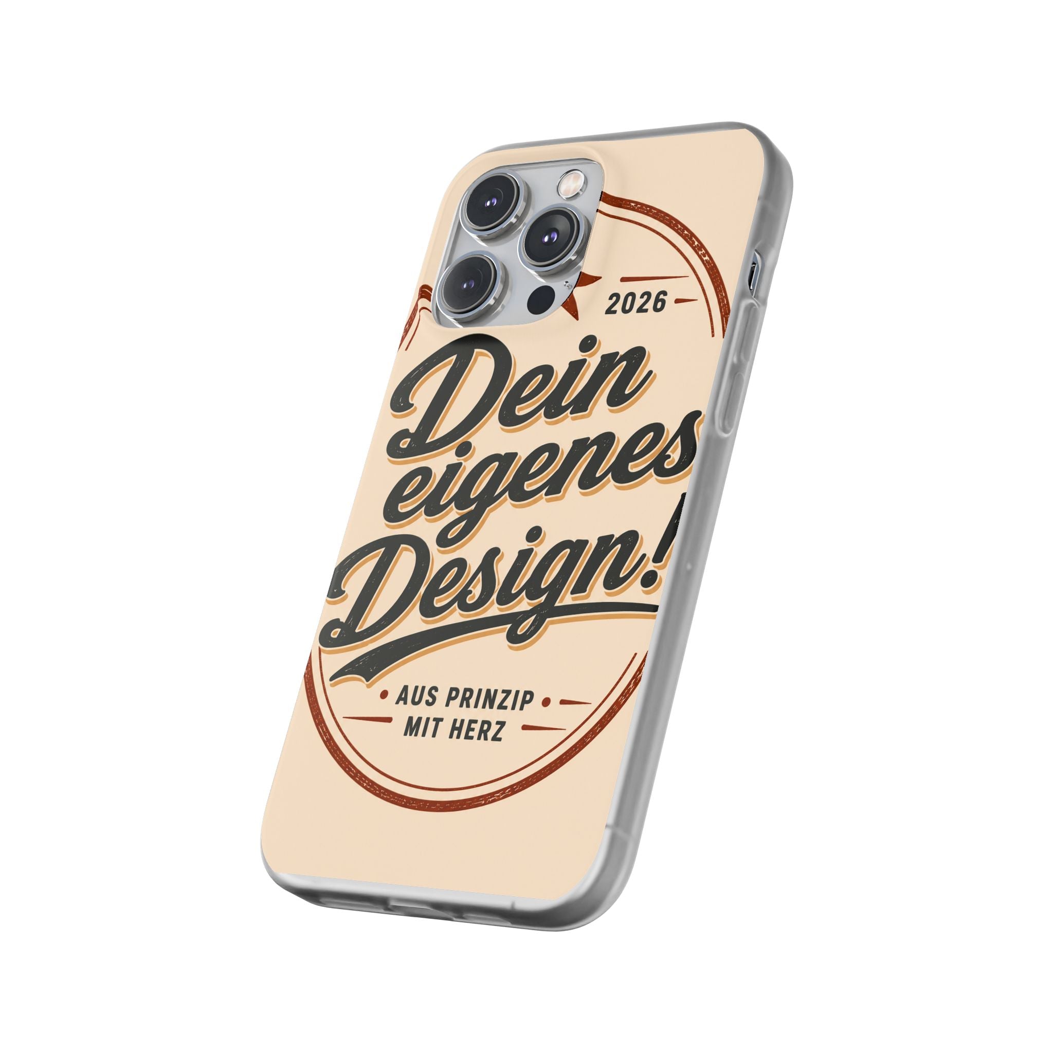 Phone Case — "Dein eigenes Design" Vintage Script Personalized Protective Case