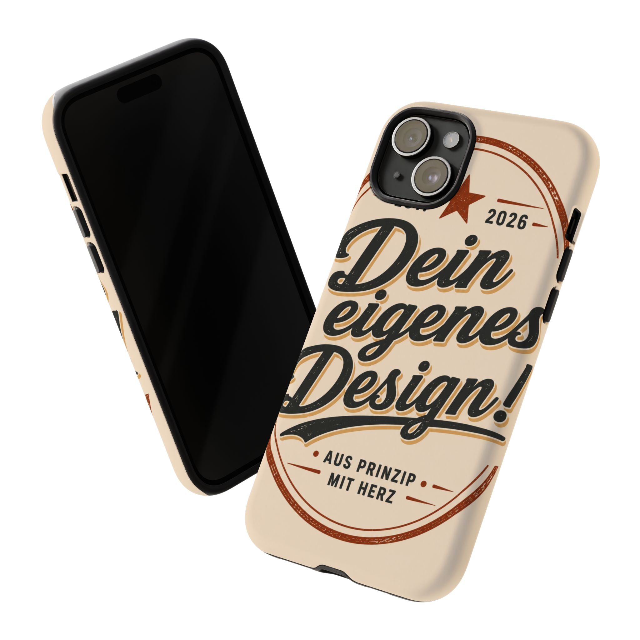 Custom Tough Phone Case — "Dein eigenes Design" Vintage Script Tough Case