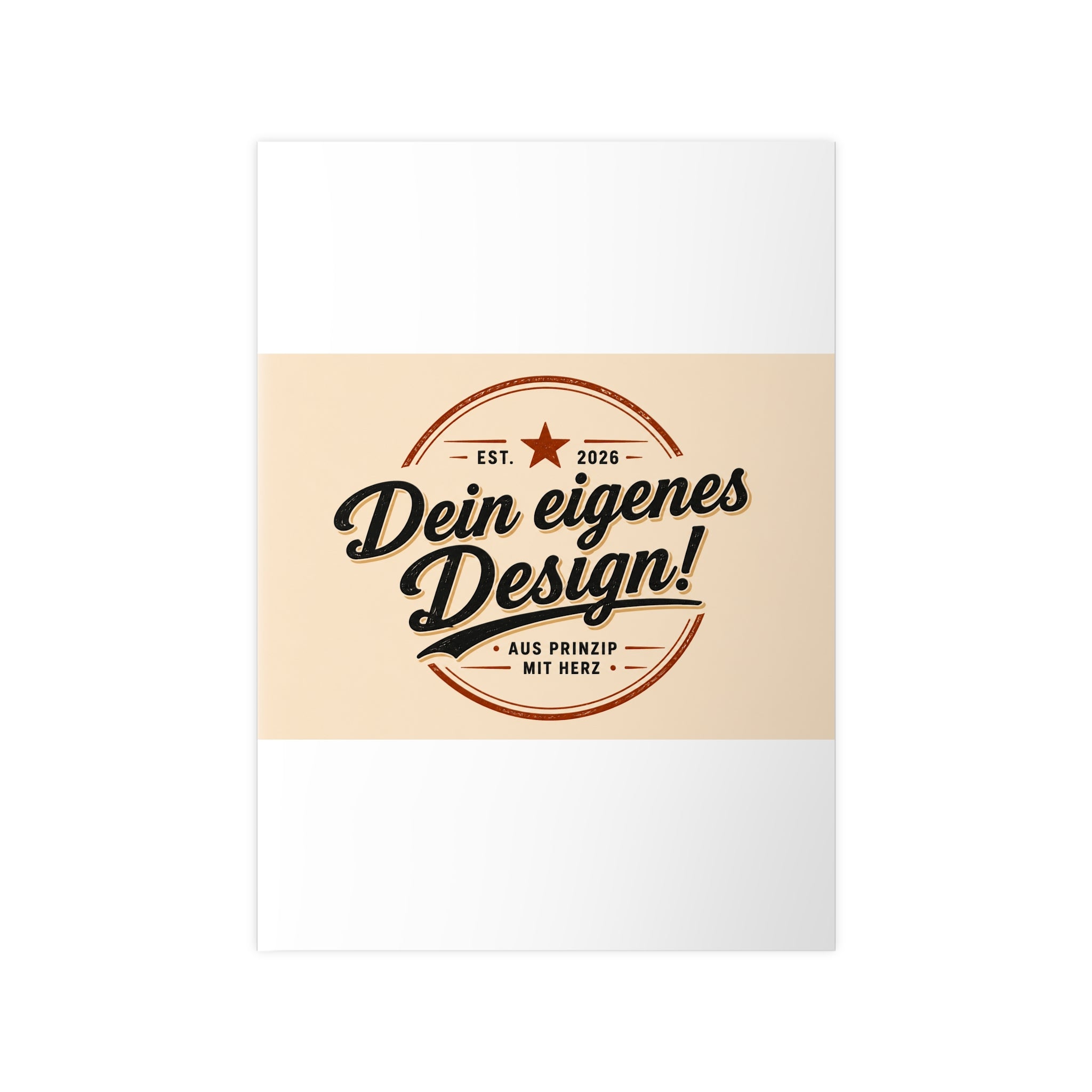 Custom Photopaper Poster — Personalizable Vintage Badge Design (Dein eigenes Design!)