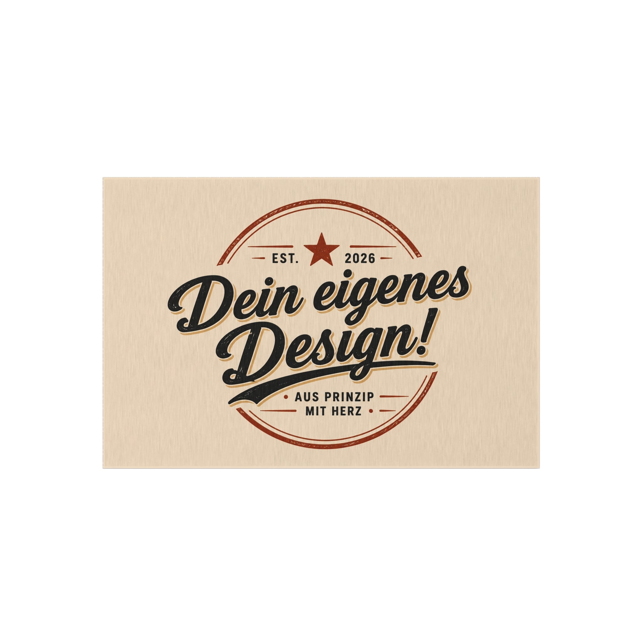 Custom Outdoor Rug — 'Dein eigenes Design!' Vintage Badge Doormat