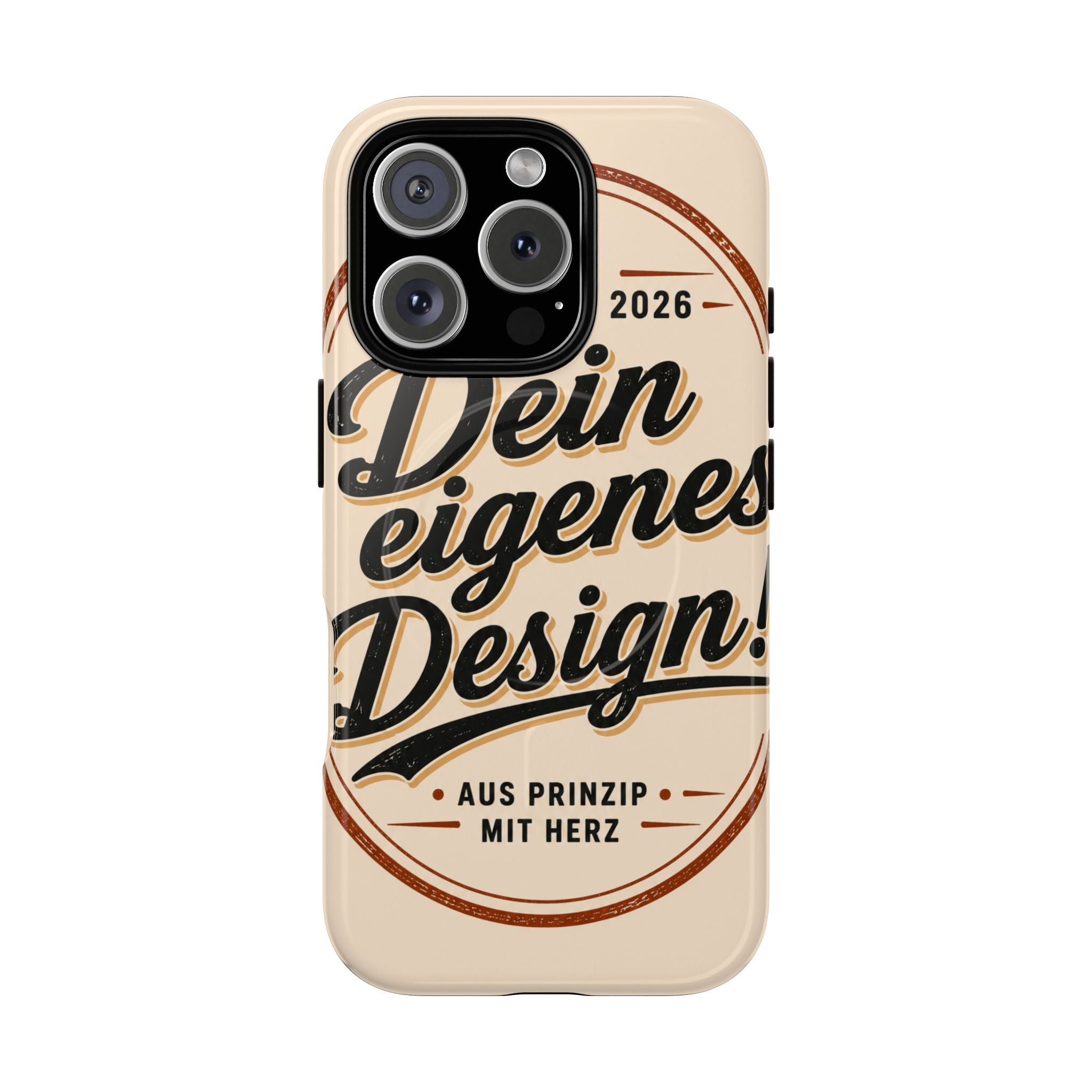 Tough Magnetic Phone Case — "Dein eigenes Design" Retro Script (Customizable)