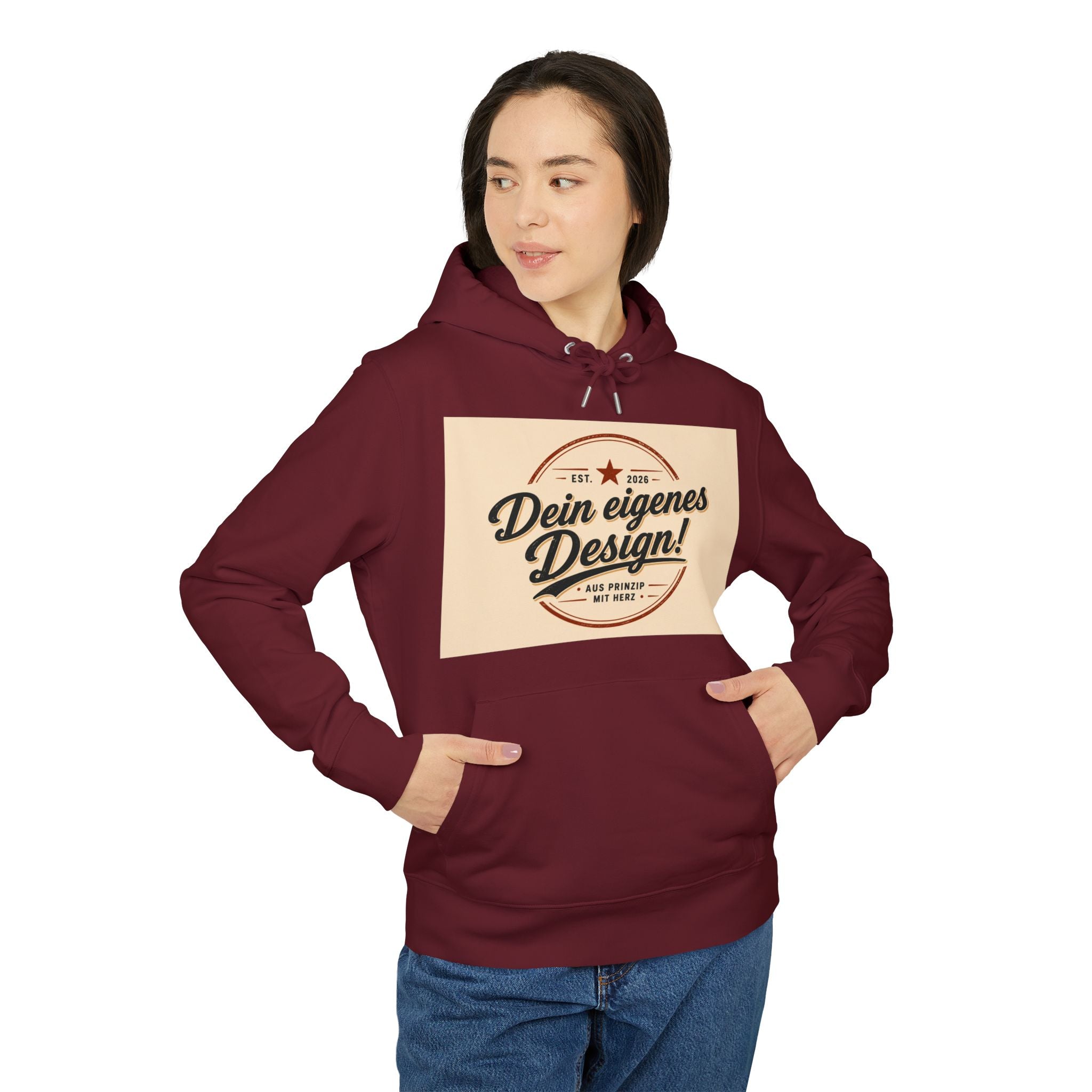 Hoodie — "Dein eigenes Design!" Vintage Badge Pullover