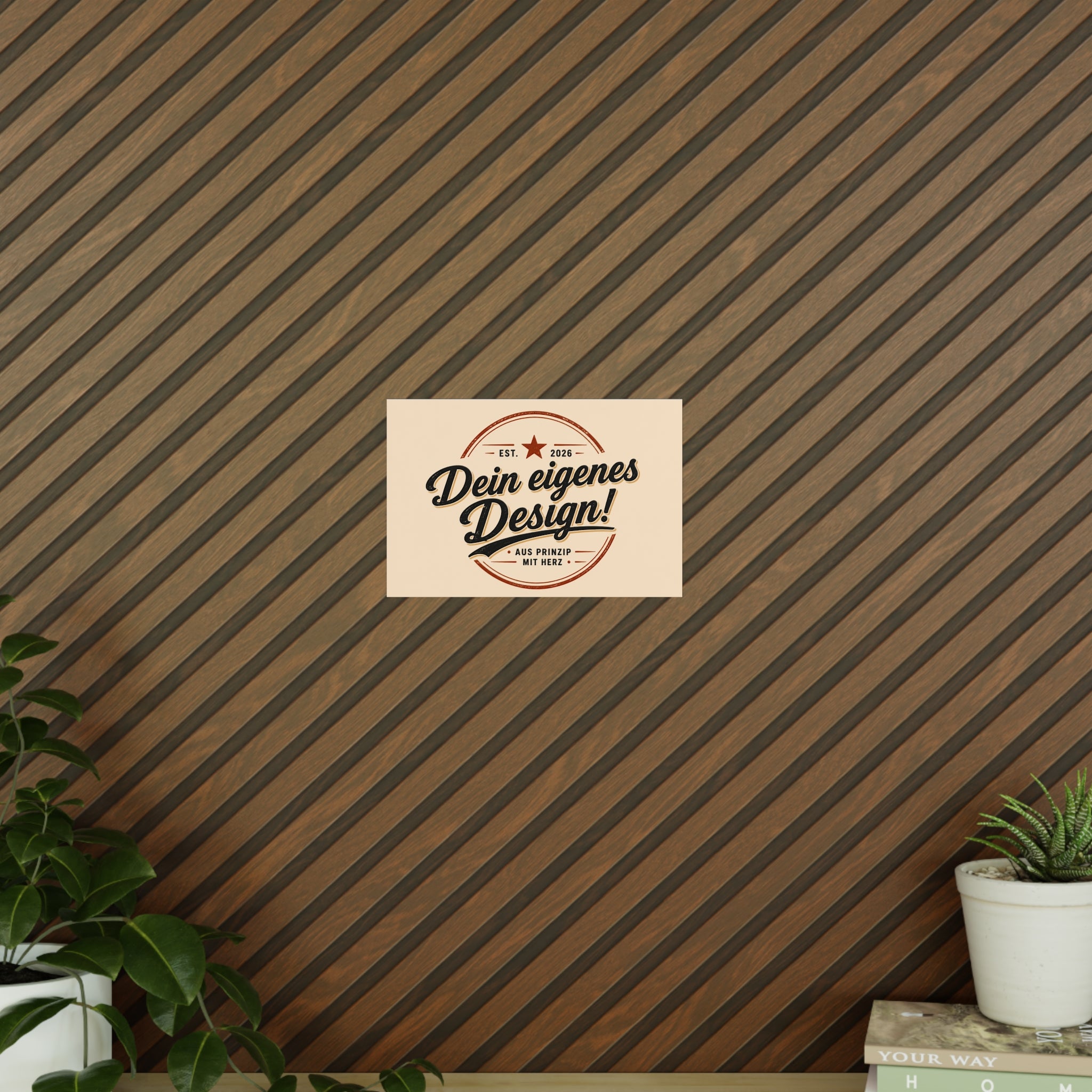 Custom Photopaper Poster — Personalizable Vintage Badge Design (Dein eigenes Design!)