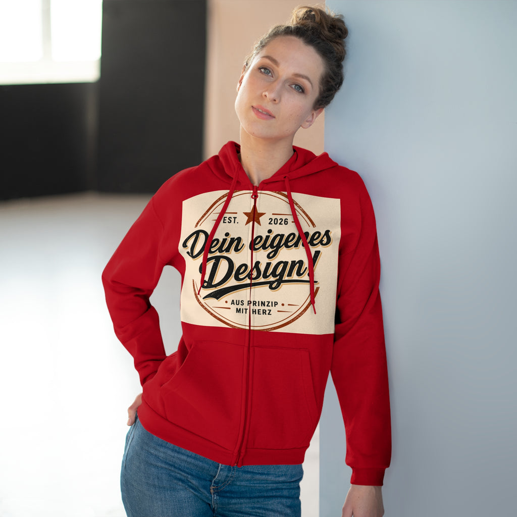 Personalisierter Zip Hoodie – Mit eigenem Foto gestalten