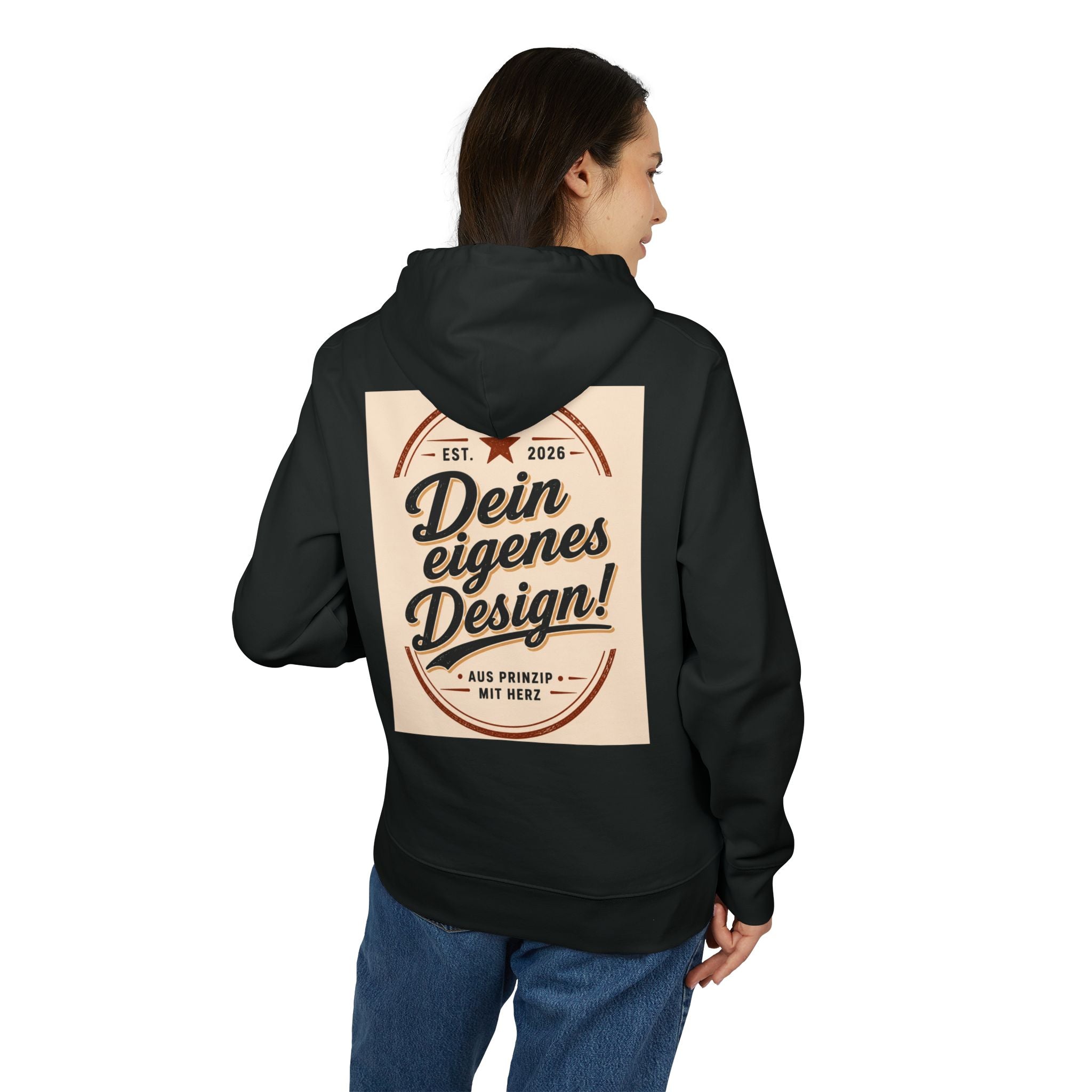 Hoodie — "Dein eigenes Design!" Vintage Badge Pullover