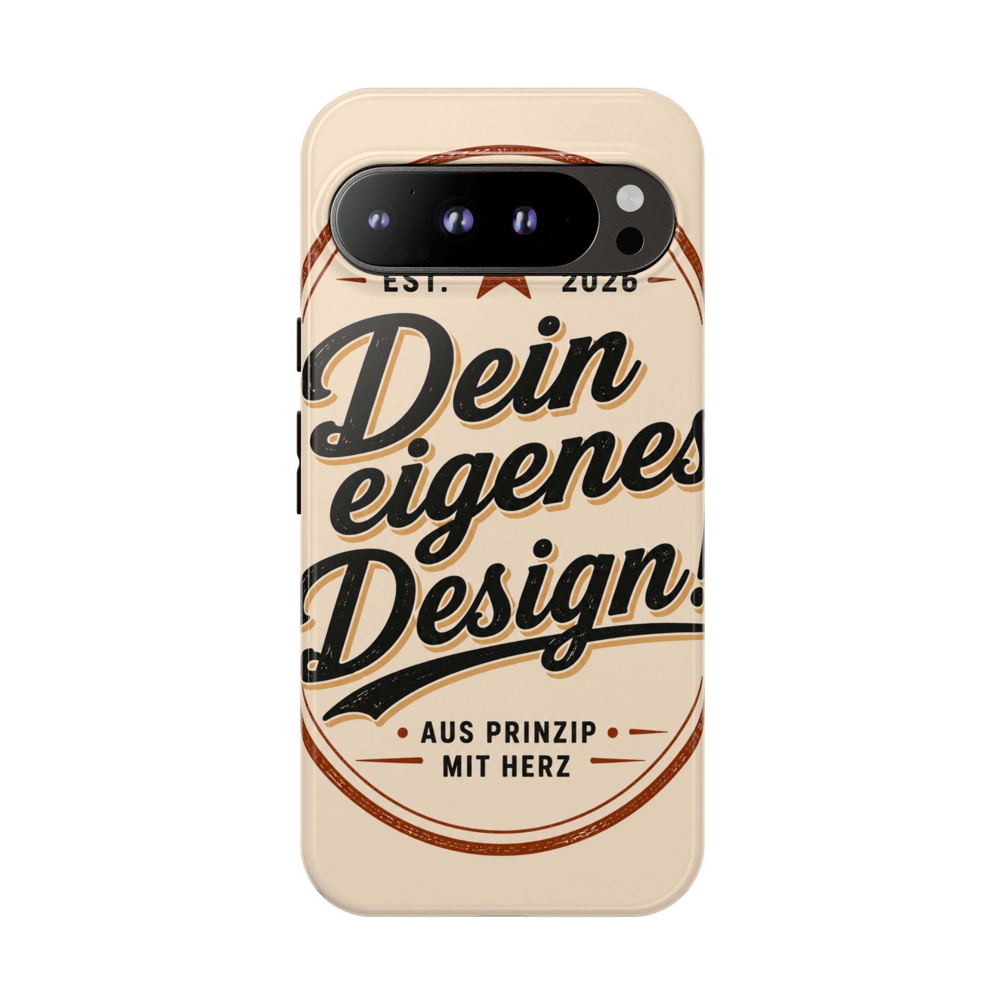 Custom Tough Phone Case — "Dein eigenes Design" Vintage Script Tough Case