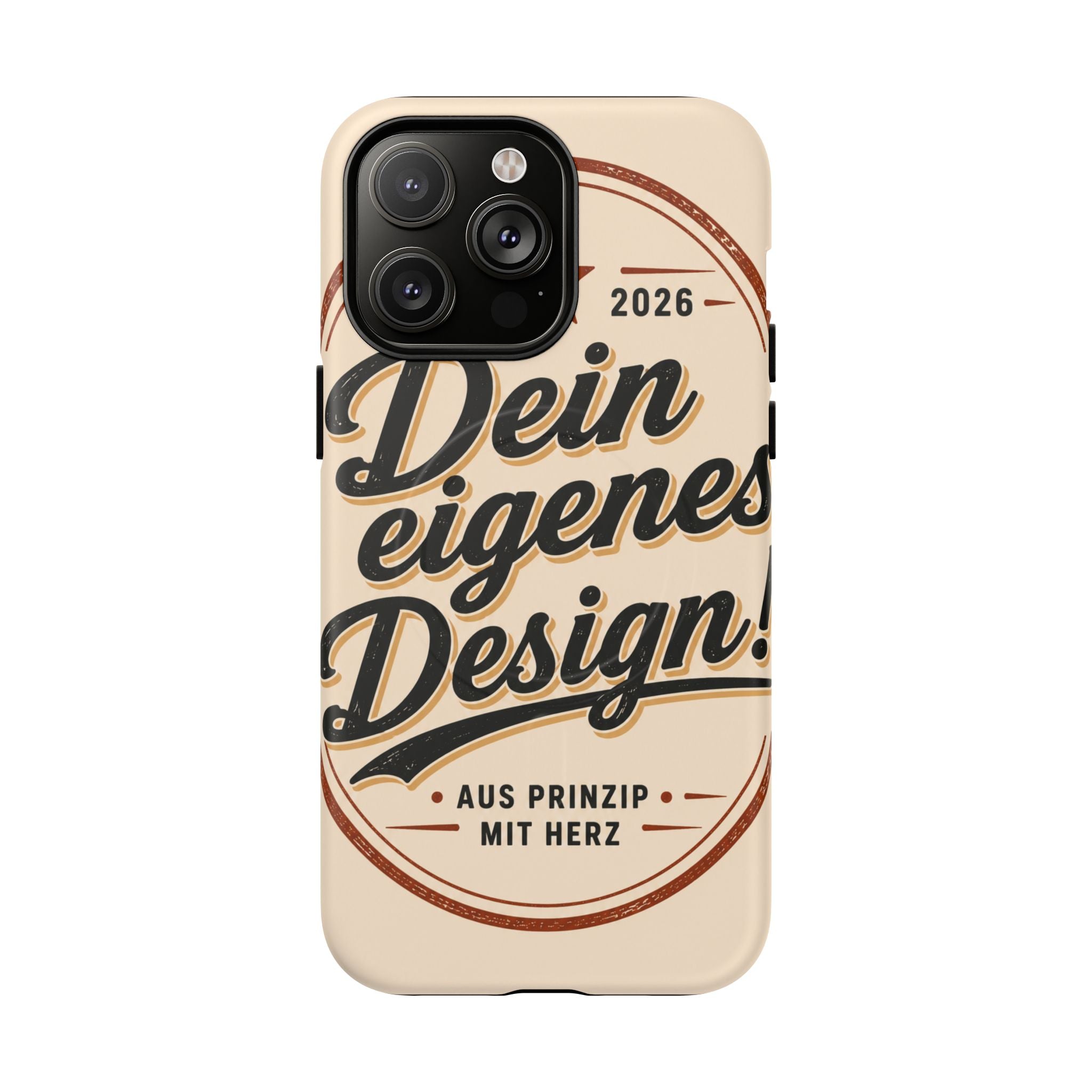 Tough Magnetic Phone Case — "Dein eigenes Design" Retro Script (Customizable)