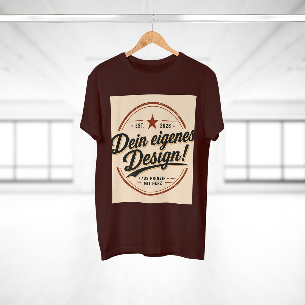 Men's Vintage Badge T‑Shirt — "Dein eigenes Design!" Retro Logo Tee