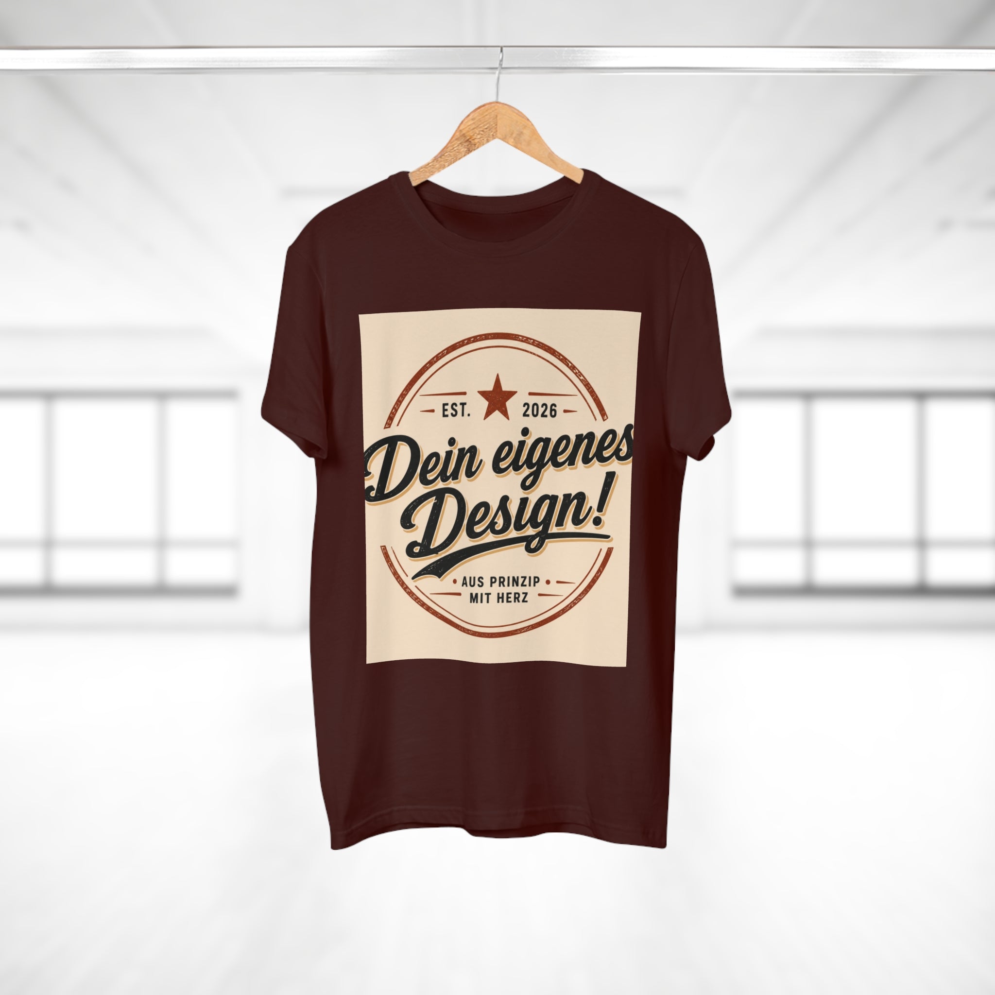 Men's Vintage Badge T‑Shirt — "Dein eigenes Design!" Retro Logo Tee