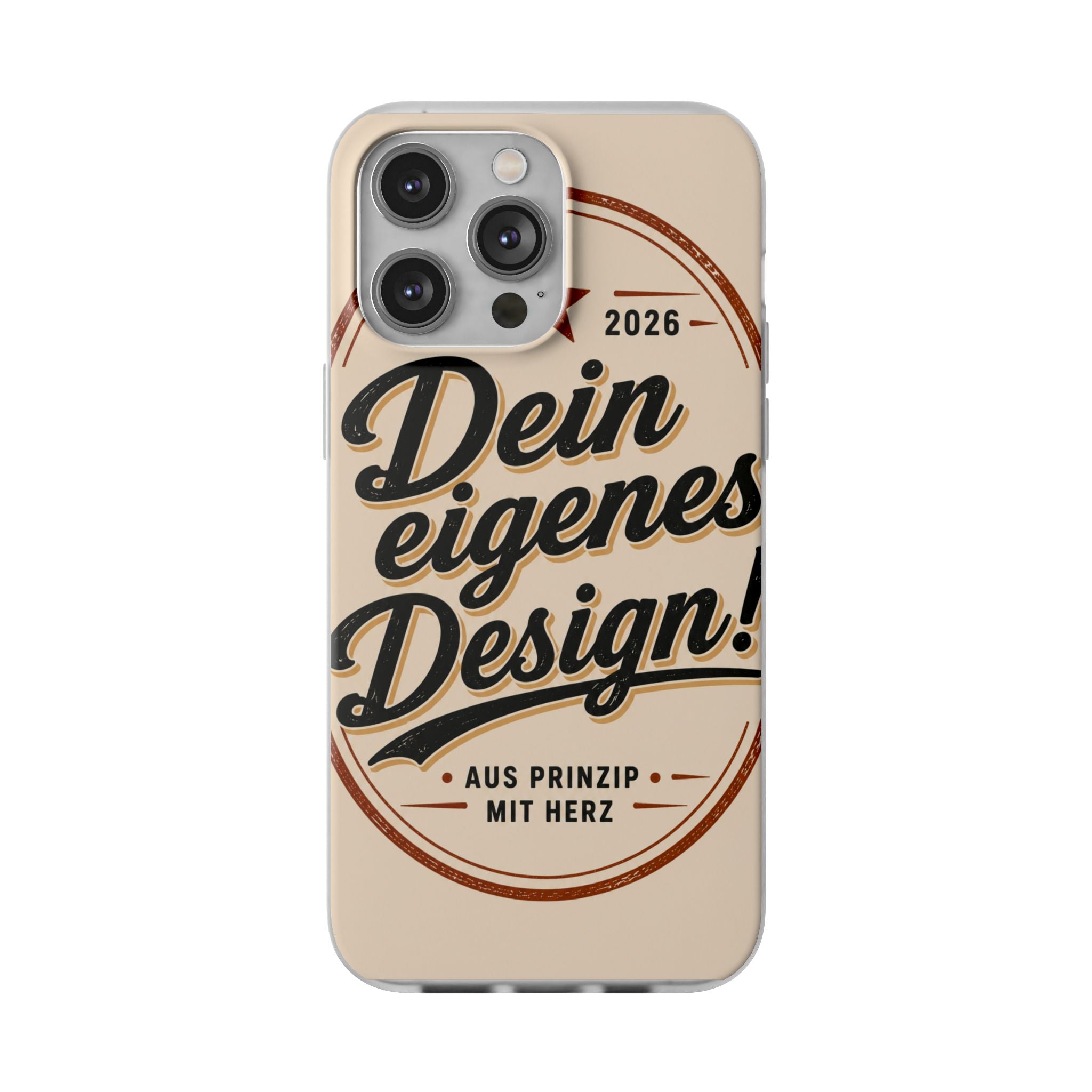 Phone Case — "Dein eigenes Design" Vintage Script Personalized Protective Case