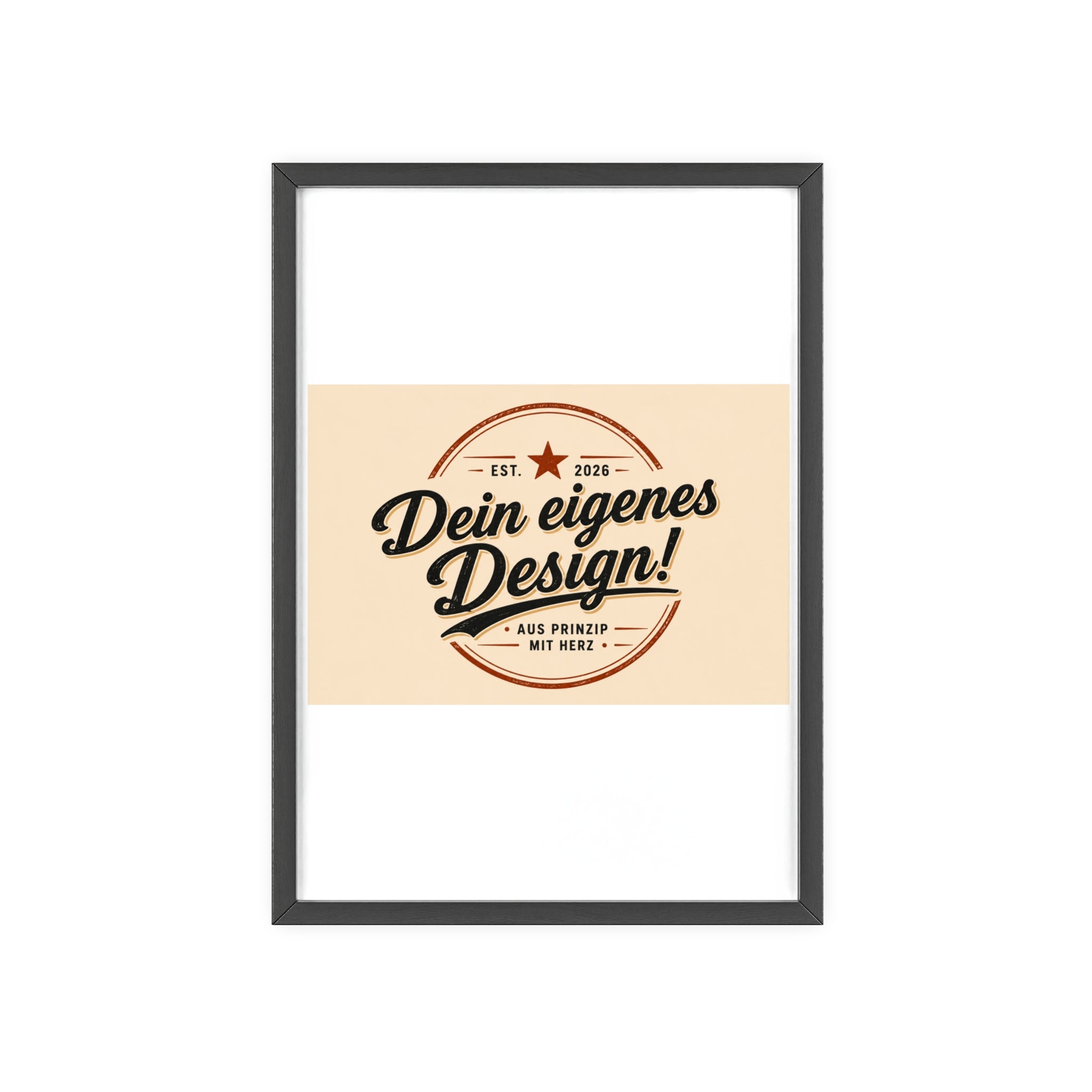 Framed Poster – "Dein eigenes Design!" Custom Wooden Frame Wall Art