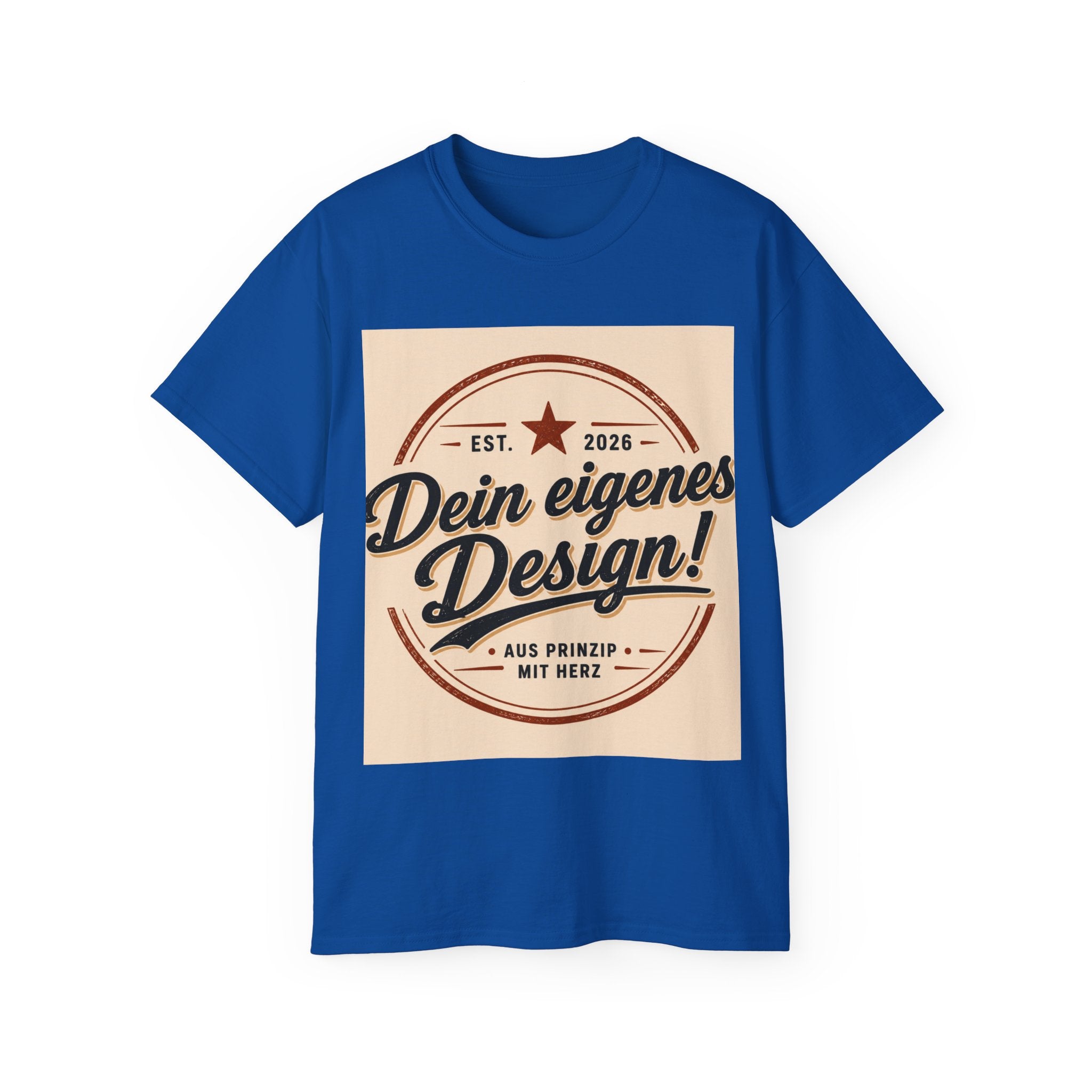 Vintage Badge T‑Shirt — "Dein eigenes Design!" Graphic Tee