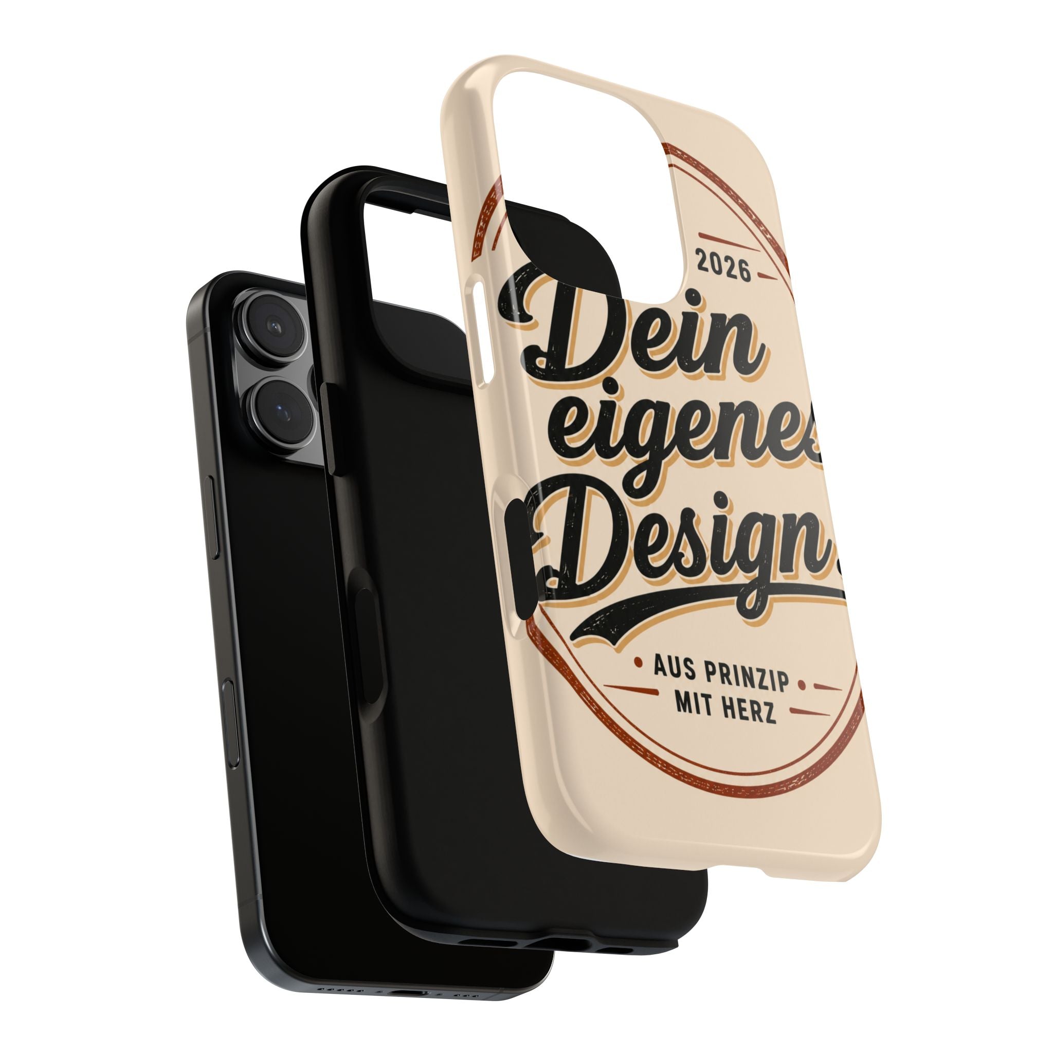 Custom Tough Phone Case — "Dein eigenes Design" Vintage Script Tough Case