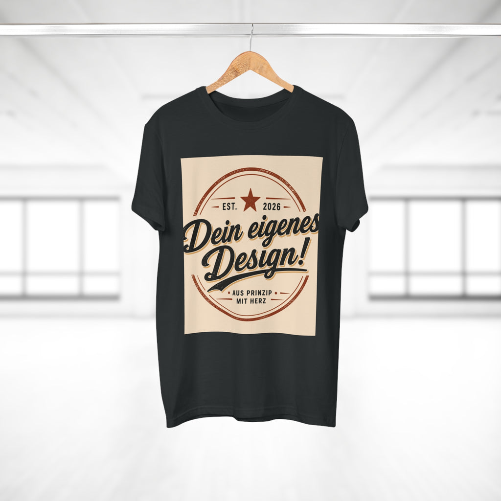 Men's Vintage Badge T‑Shirt — "Dein eigenes Design!" Retro Logo Tee