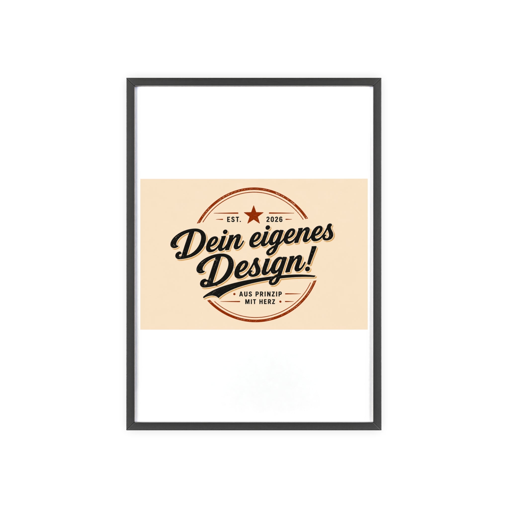 Framed Poster – "Dein eigenes Design!" Custom Wooden Frame Wall Art