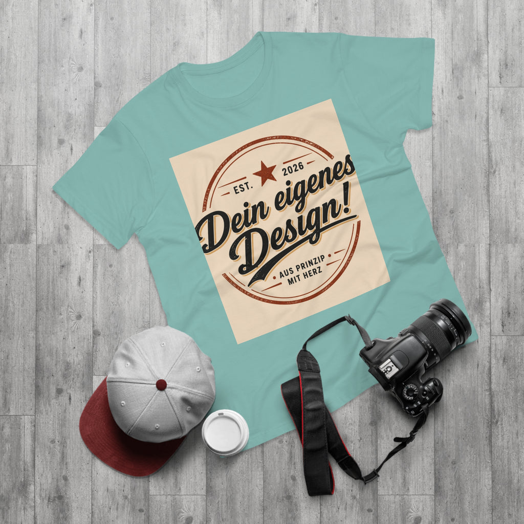 Men's Vintage Badge T‑Shirt — "Dein eigenes Design!" Retro Logo Tee
