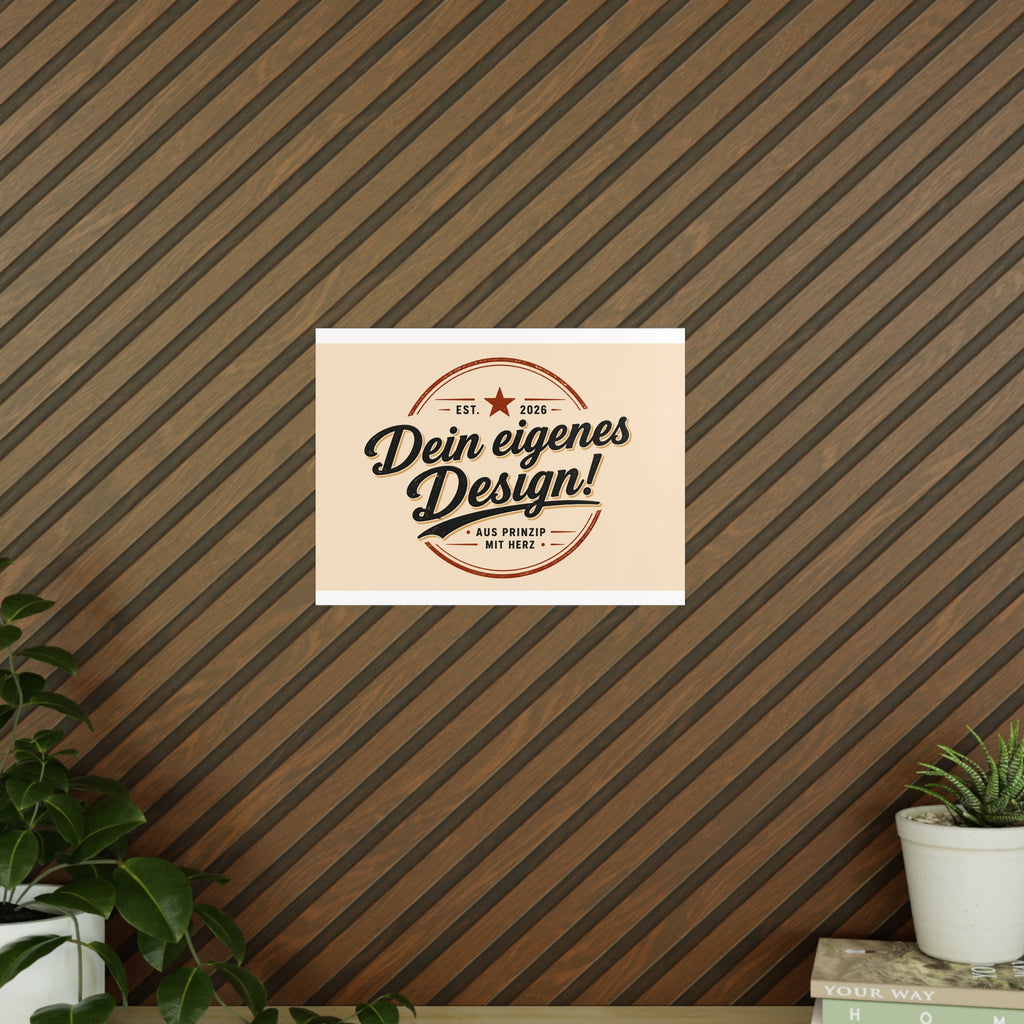 Custom Photopaper Poster — Personalizable Vintage Badge Design (Dein eigenes Design!)