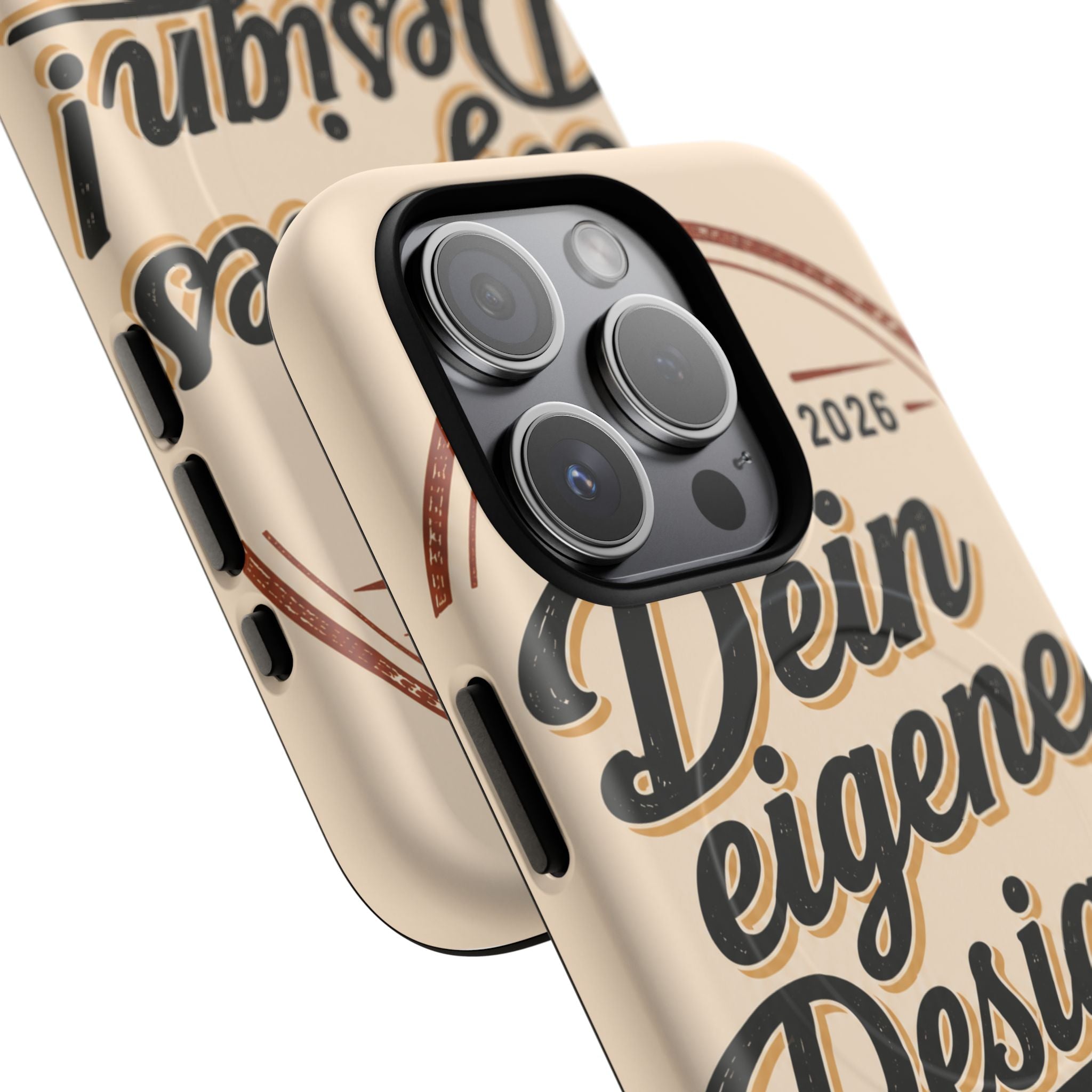 Tough Magnetic Phone Case — "Dein eigenes Design" Retro Script (Customizable)