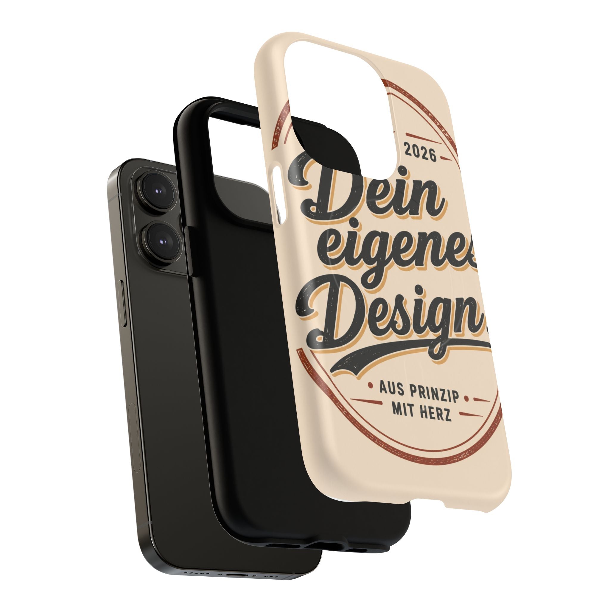 Tough Magnetic Phone Case — "Dein eigenes Design" Retro Script (Customizable)