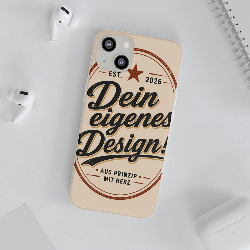 Phone Case — "Dein eigenes Design" Vintage Script Personalized Protective Case