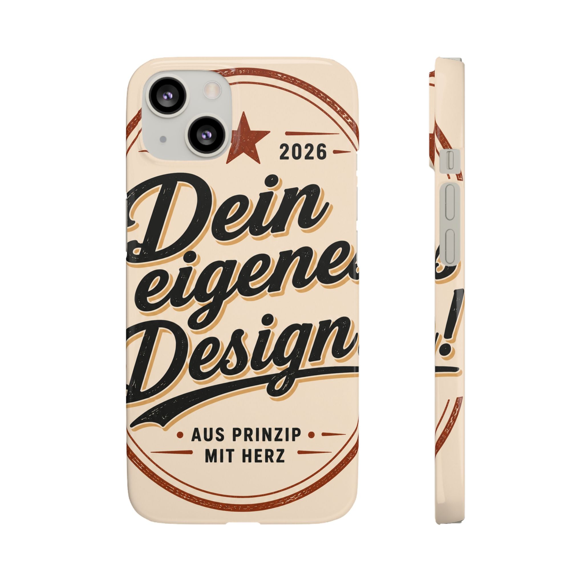 Phone Case — Retro "Dein eigenes Design" Customizable Snap Case