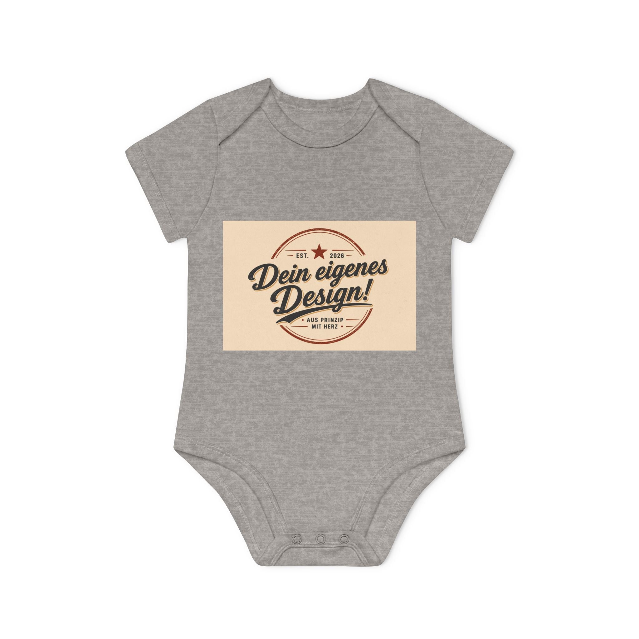 Organic Baby Bodysuit — Customizable "Dein eigenes Design" Infant Onesie