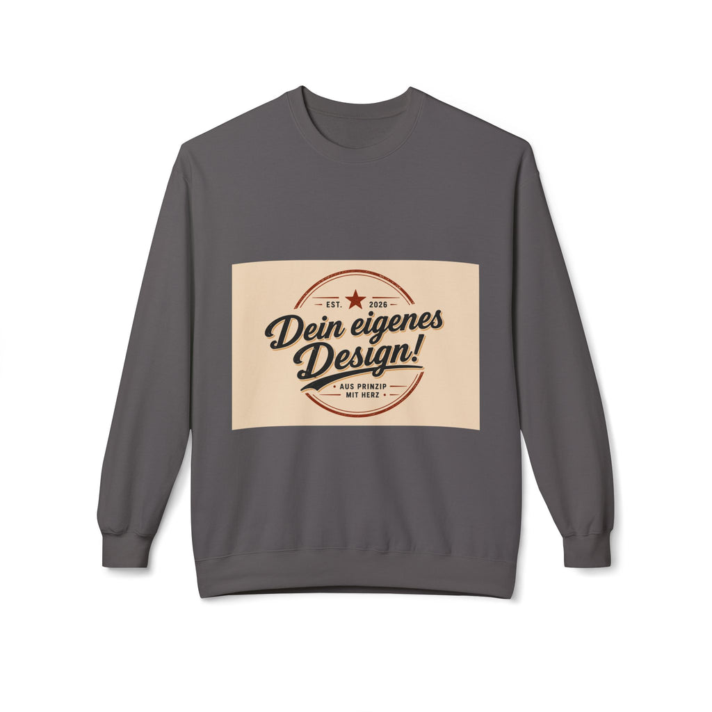 Crewneck Sweatshirt — "Dein eigenes Design!" Retro Badge Graphic