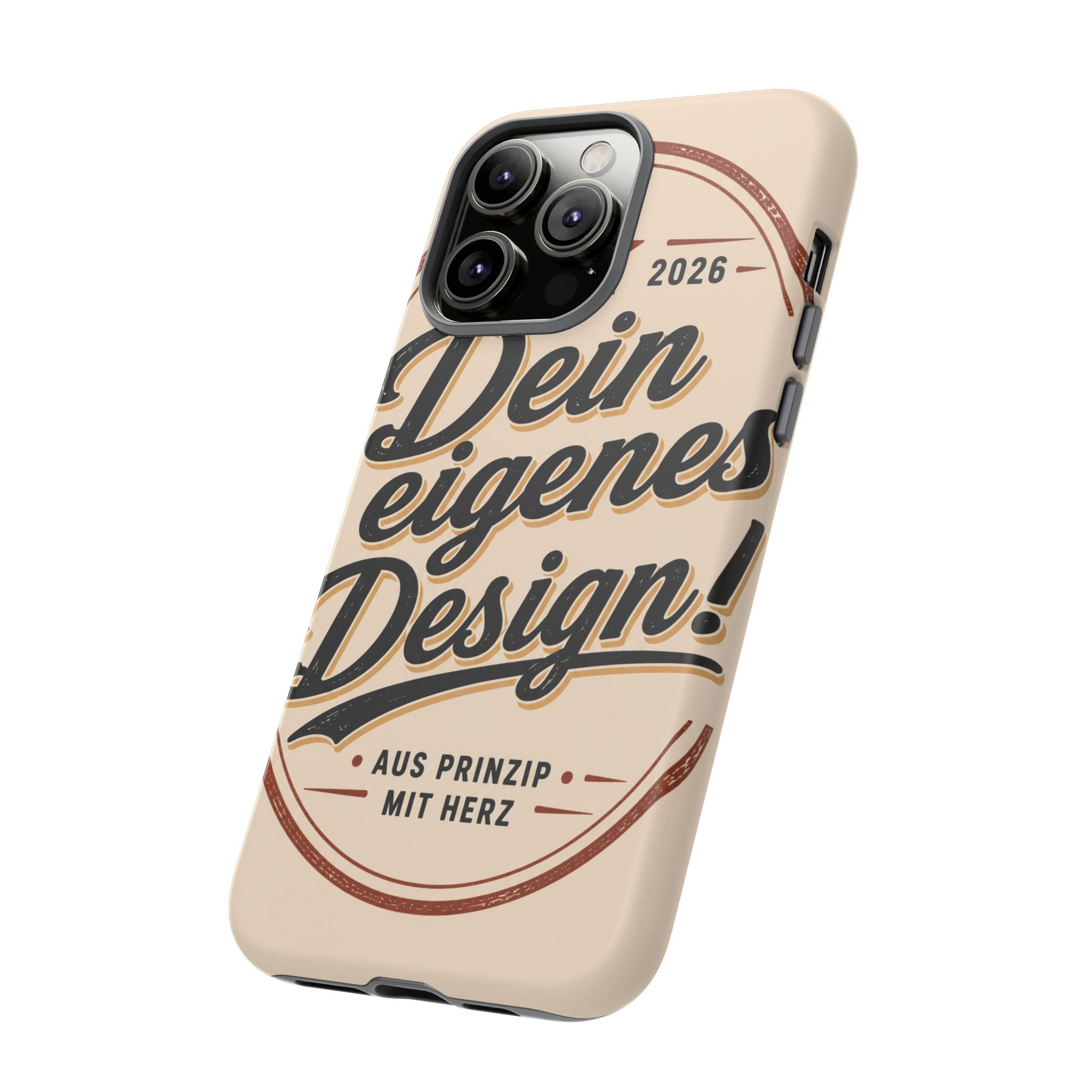 Custom Tough Phone Case — "Dein eigenes Design" Vintage Script Tough Case