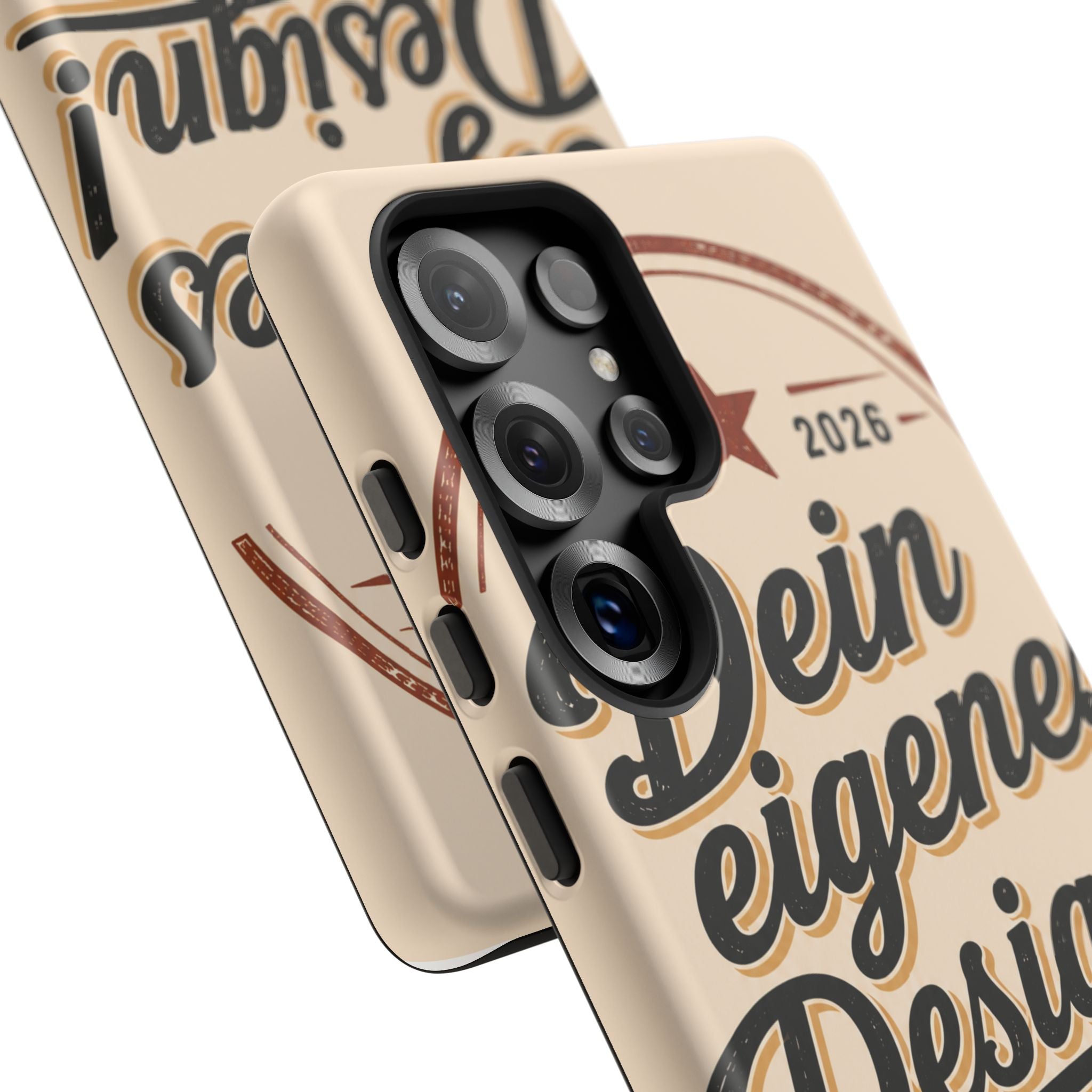 Custom Tough Phone Case — "Dein eigenes Design" Vintage Script Tough Case