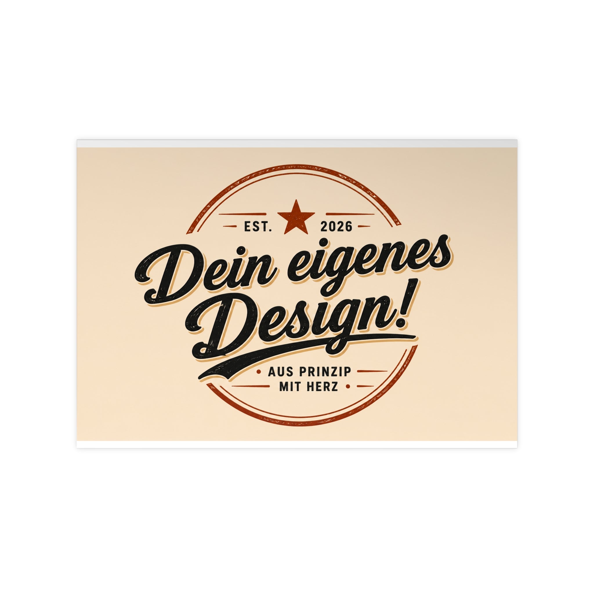 Custom Photopaper Poster — Personalizable Vintage Badge Design (Dein eigenes Design!)