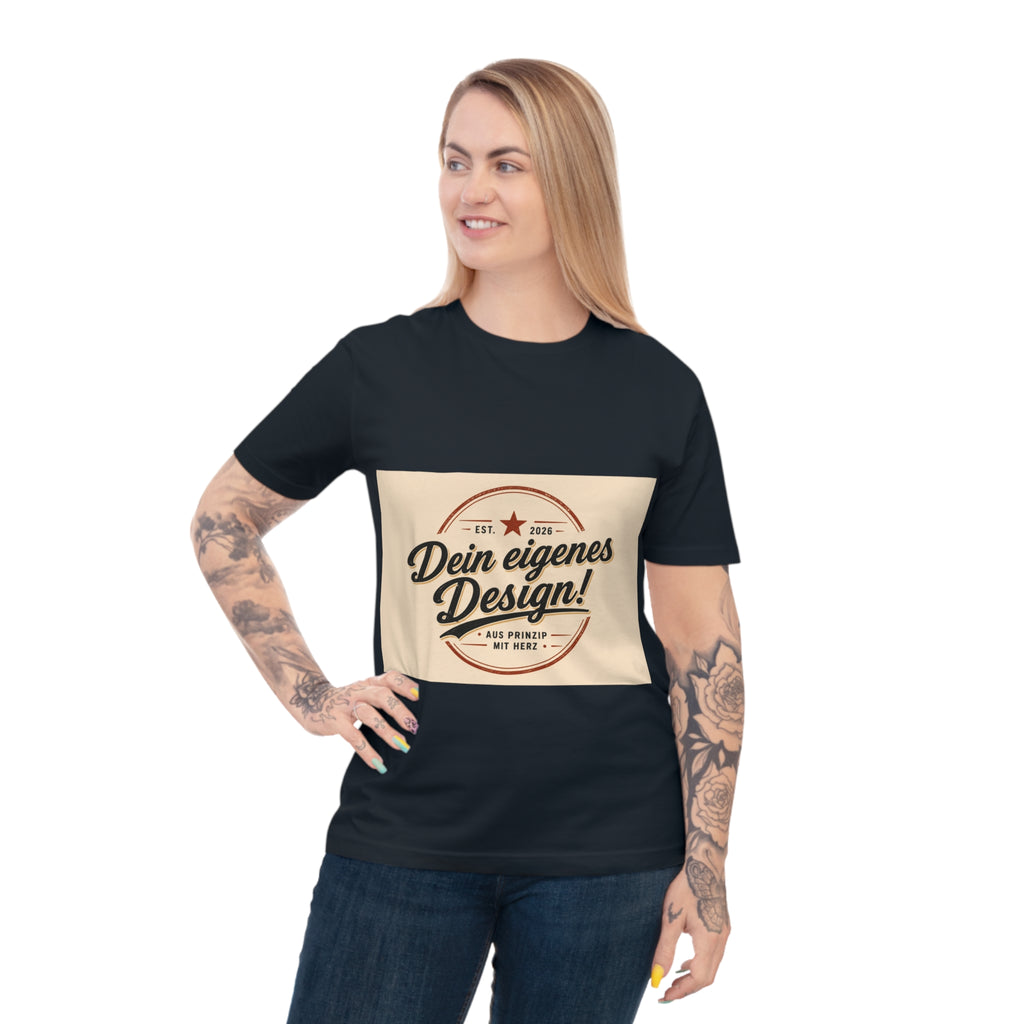 Vintage Badge T‑Shirt — "Dein eigenes Design!" Custom Retro Graphic Tee