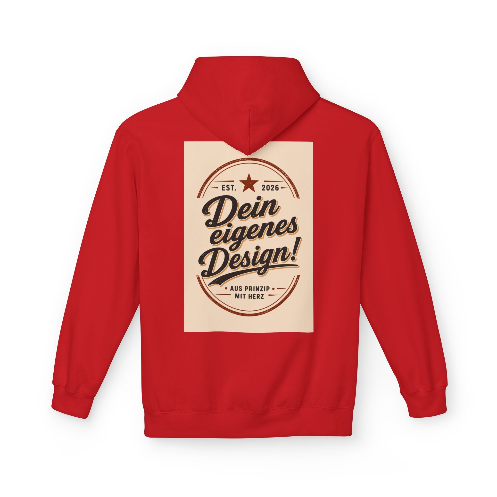 Hoodie — Custom Vintage Badge Design (Dein eigenes Design!)
