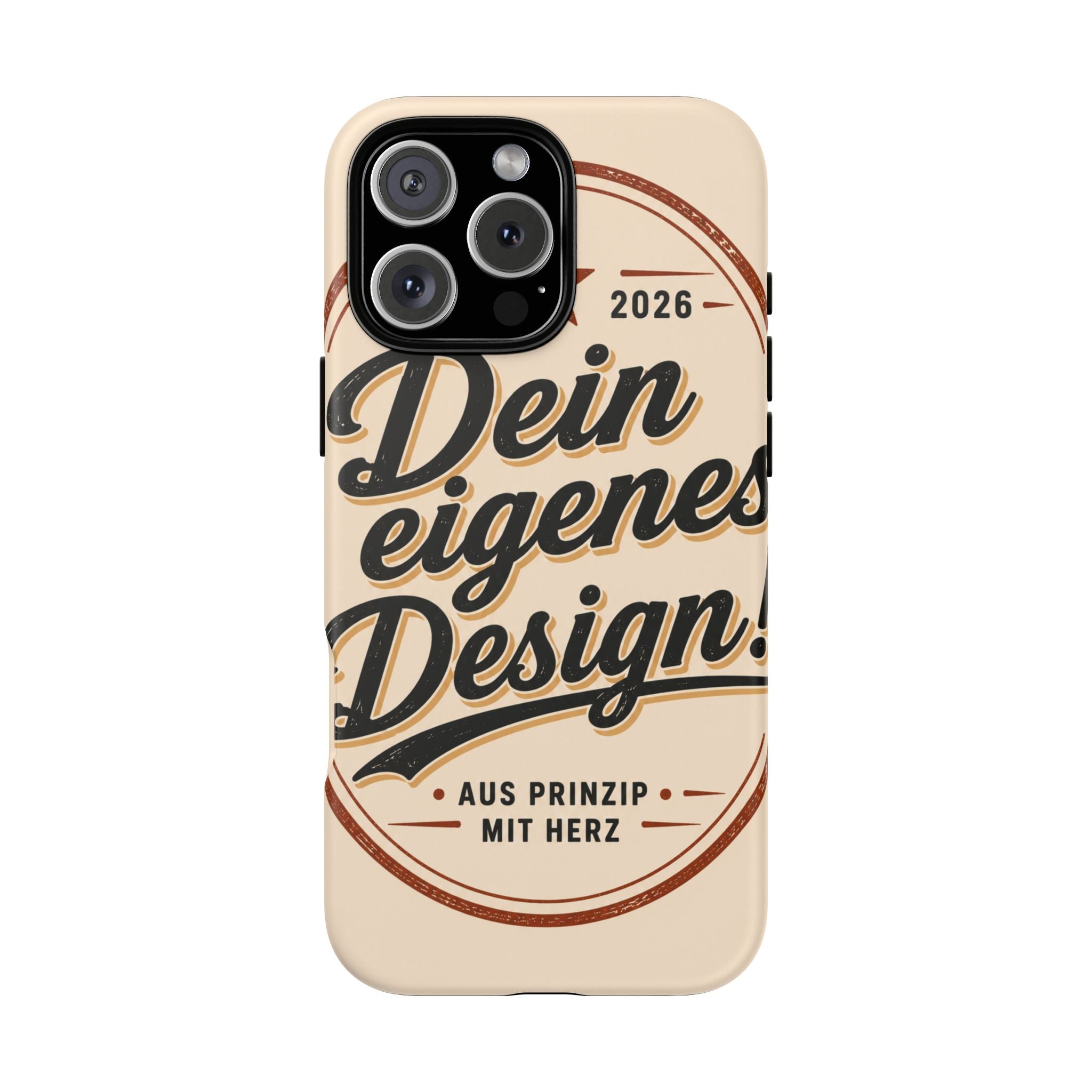 Custom Tough Phone Case — "Dein eigenes Design" Vintage Script Tough Case