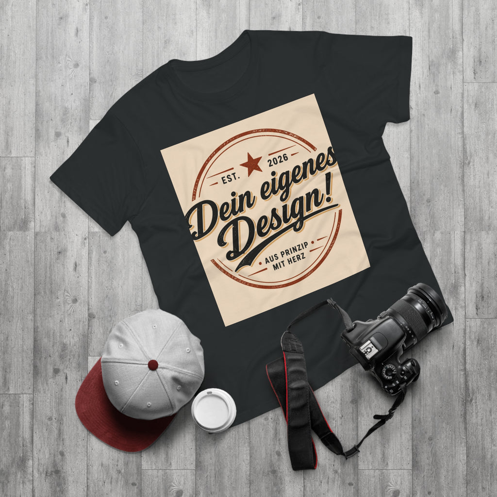 Men's Vintage Badge T‑Shirt — "Dein eigenes Design!" Retro Logo Tee