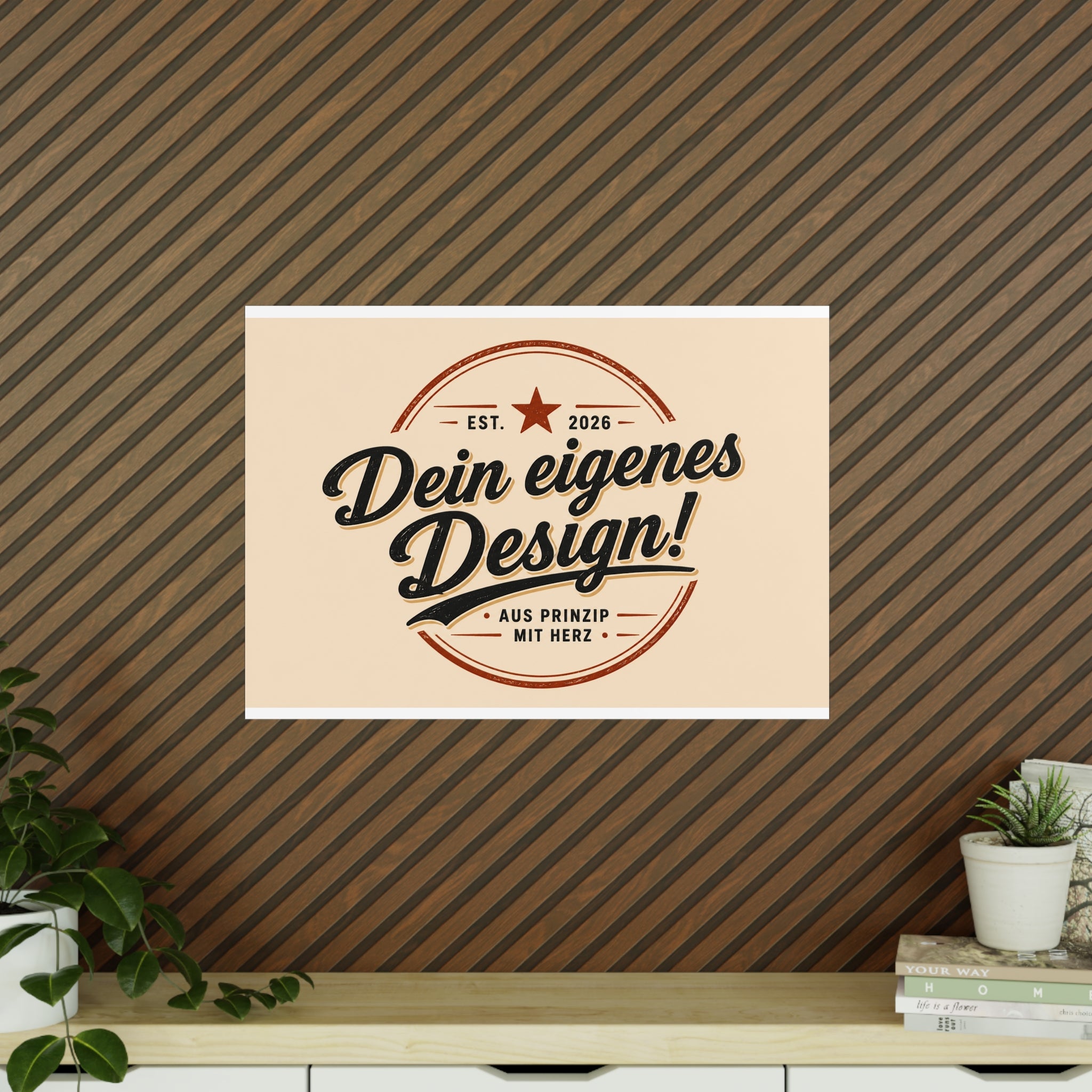 Custom Photopaper Poster — Personalizable Vintage Badge Design (Dein eigenes Design!)