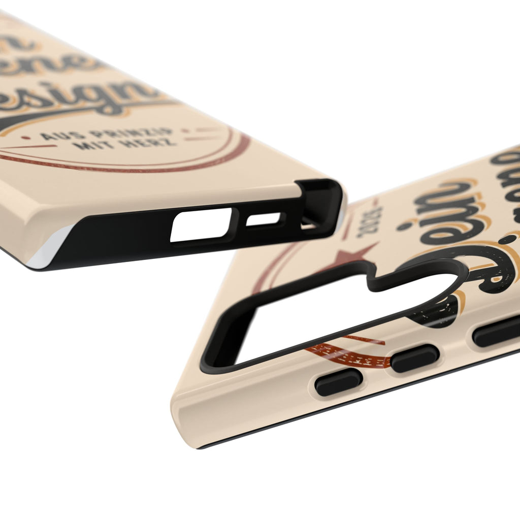 Custom Tough Phone Case — "Dein eigenes Design" Vintage Script Tough Case