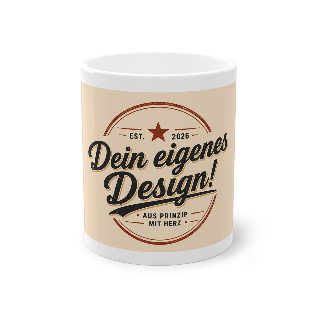 Kaffeetasse personalisiert mit Foto – Weiße Tasse 11oz selbst gestalten