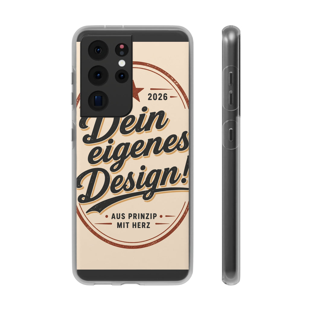 Phone Case — "Dein eigenes Design" Vintage Script Personalized Protective Case