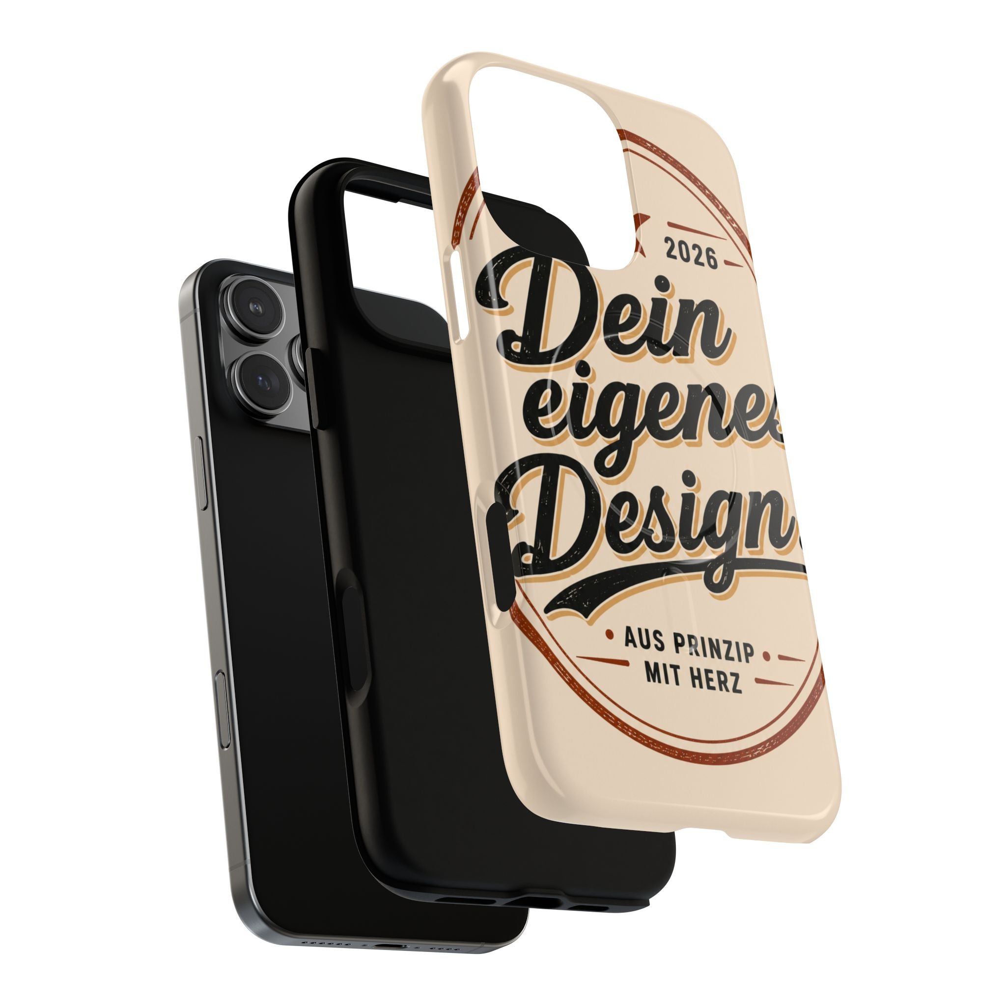 Tough Magnetic Phone Case — "Dein eigenes Design" Retro Script (Customizable)