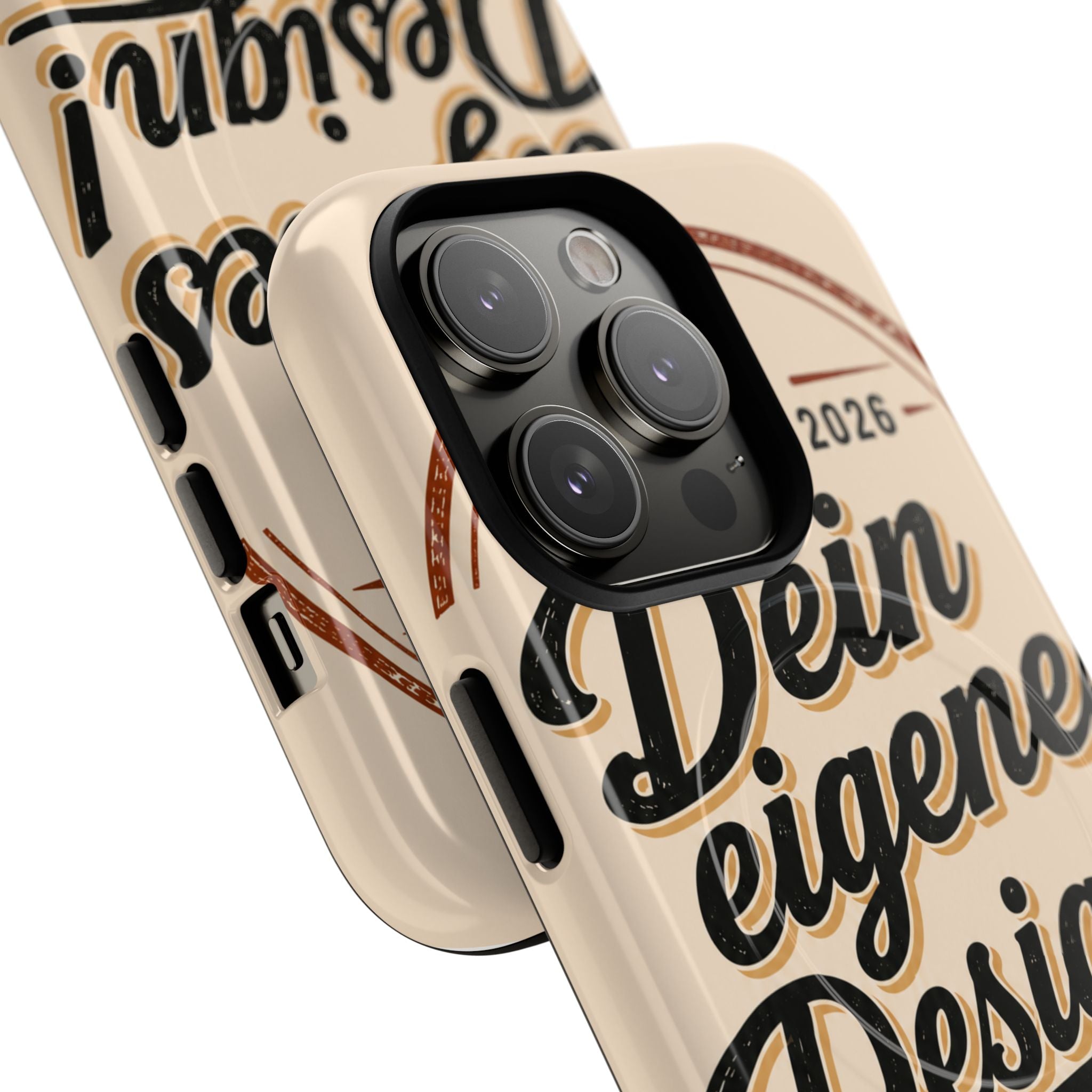 Tough Magnetic Phone Case — "Dein eigenes Design" Retro Script (Customizable)