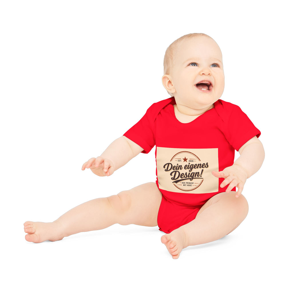 Organic Baby Bodysuit — Customizable "Dein eigenes Design" Infant Onesie