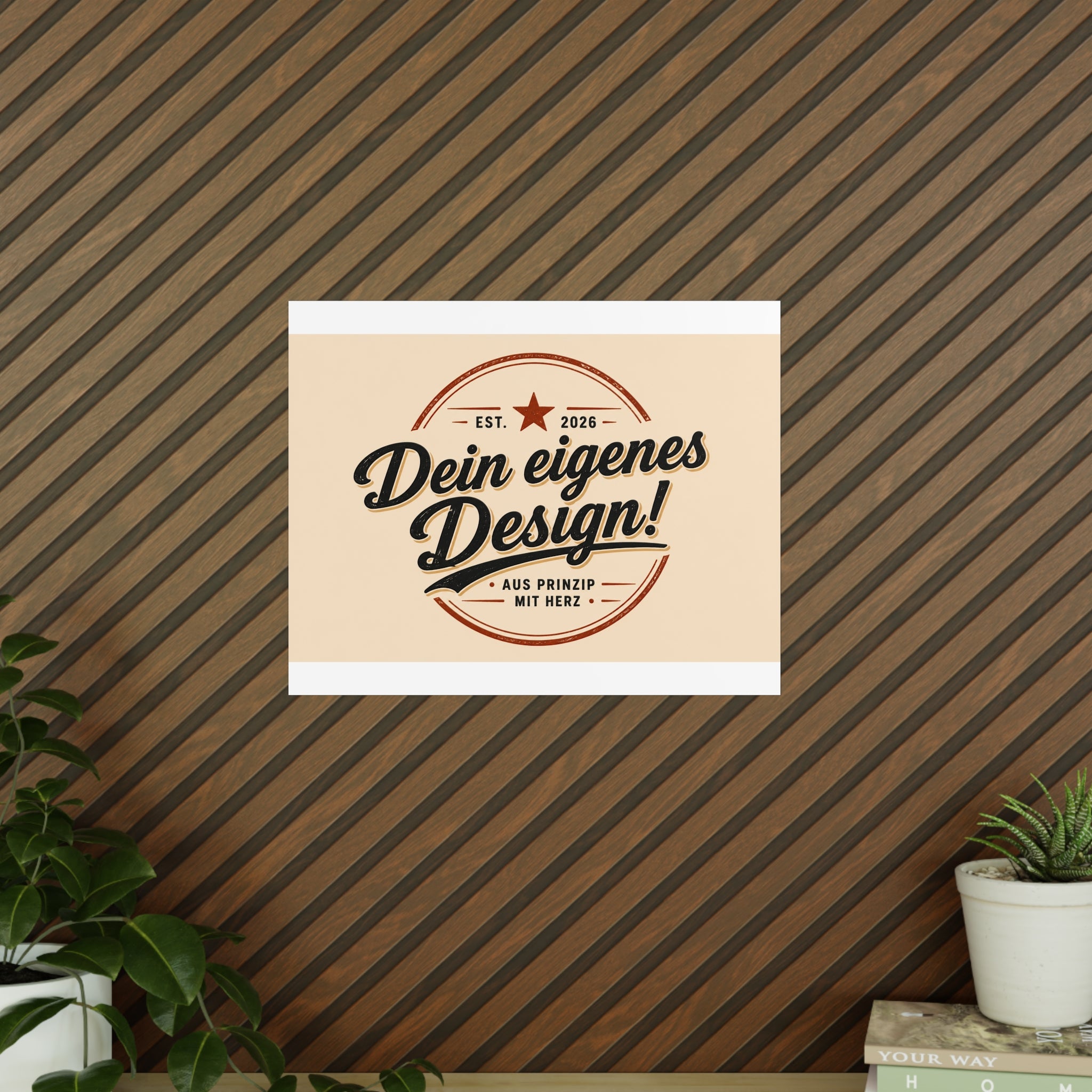 Custom Photopaper Poster — Personalizable Vintage Badge Design (Dein eigenes Design!)